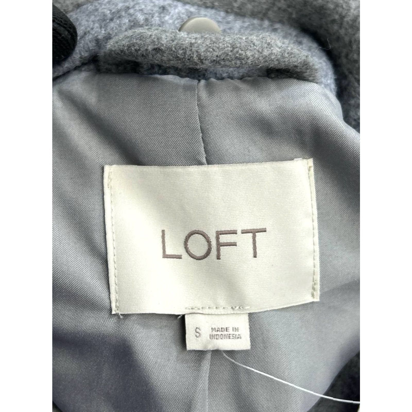 Ann Taylor VINTAGE Loft Jacket Womens Small Gray Fleece Peacoat New Size S / US 4 / IT 40 - 3 Thumbnail