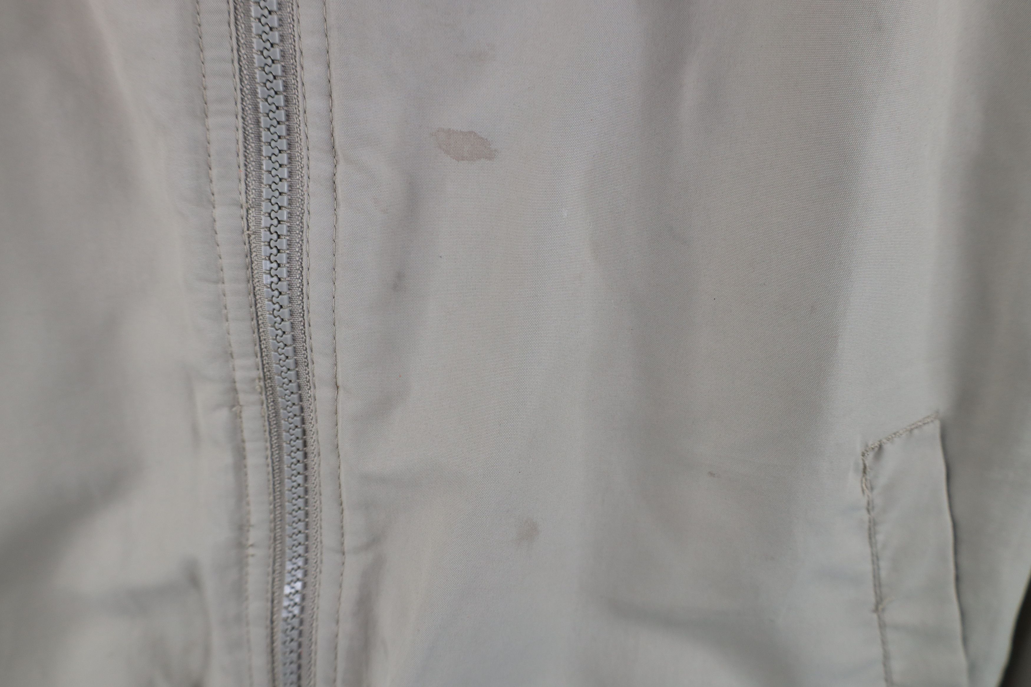 Vintage Vintage 90s Streetwear Blank Full Zip Bomber Jacket Beige Size US XXL / EU 58 / 5 - 4 Thumbnail