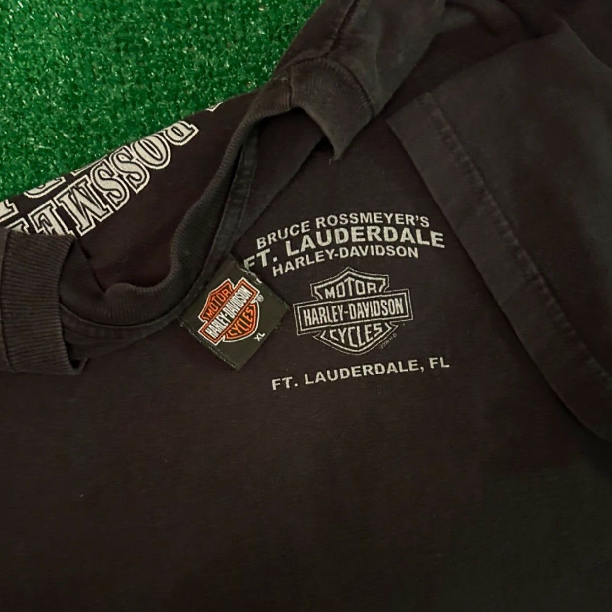 Harley Davidson VINTAGE Harley-Davidson Shirt XL Black 90s Y2K Biker Grunge Hip Hop Motorcycle Punk Logo Ft Lauderdale Florida 2005 Mens Size US XL / EU 56 / 4 - 3 Thumbnail