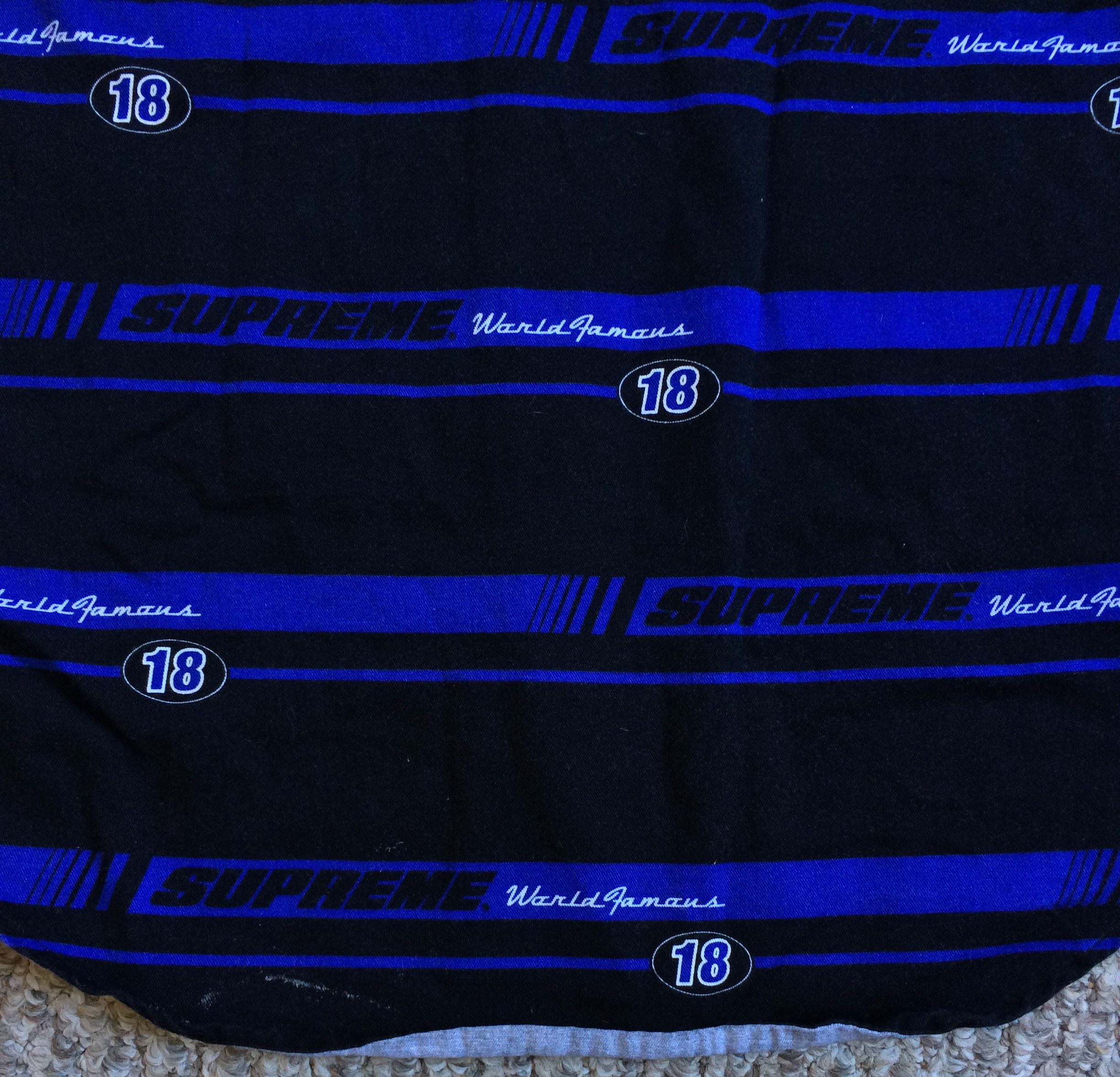 Supreme F/W 2018 Supreme Striped Racing Shirt size small Size US S / EU 44-46 / 1 - 5 Thumbnail