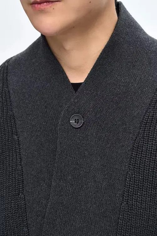 VIBE Cleanfit retro fashion wrap knit cardigan knitwear Size US XXL / EU 58 / 5 - 3 Thumbnail