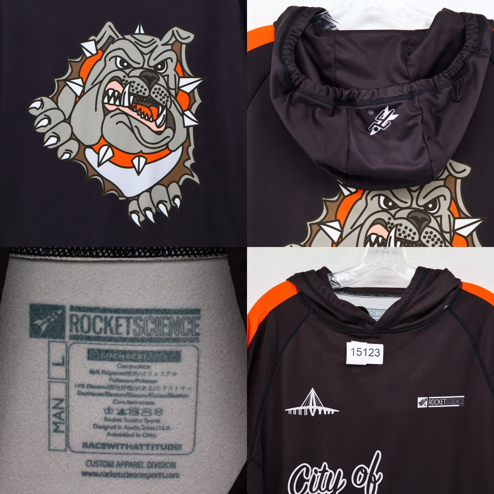 Vintage VINTAGE ROCKET Science Sports Racing Sweatshirt Hoodie Men L Black Orange Fleece Logo Pullover Size US L / EU 52-54 / 3 - 8 Thumbnail
