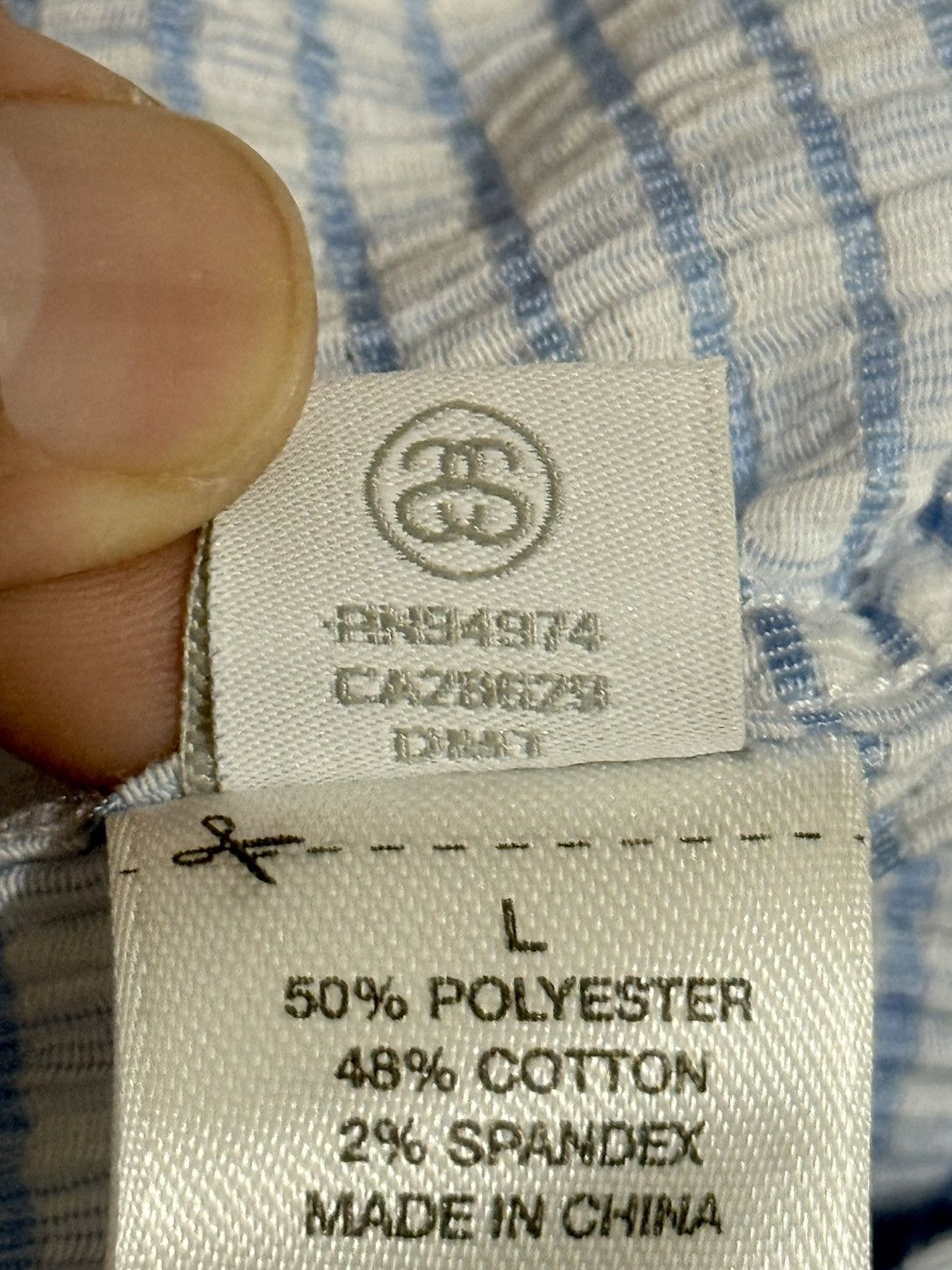 Stussy Stussy Boxy Flat Crinkled Hem Shirt Blue Check Size US L / EU 52-54 / 3 - 7 Thumbnail