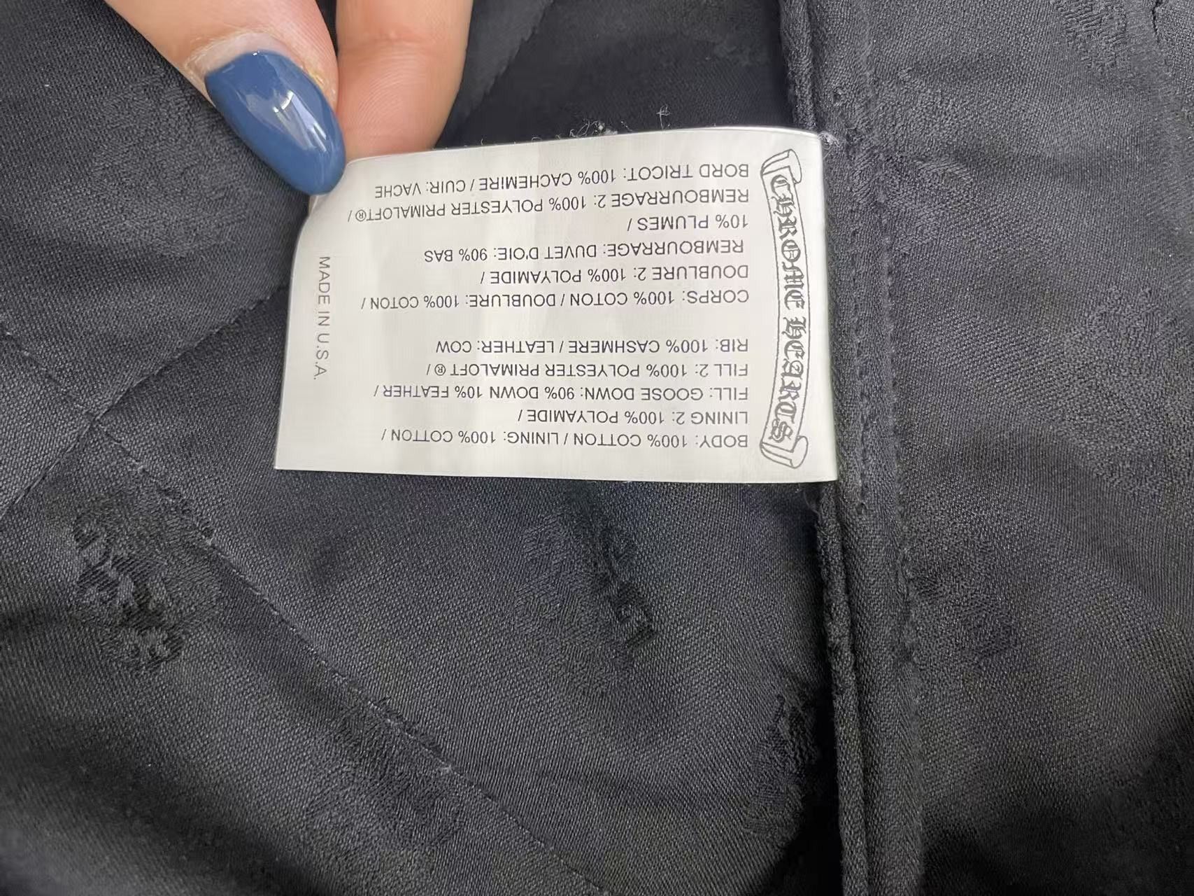 Chrome Hearts Chrome Hearts Quilted Horseshoe Black Padded Jacket Size US L / EU 52-54 / 3 - 10 Thumbnail