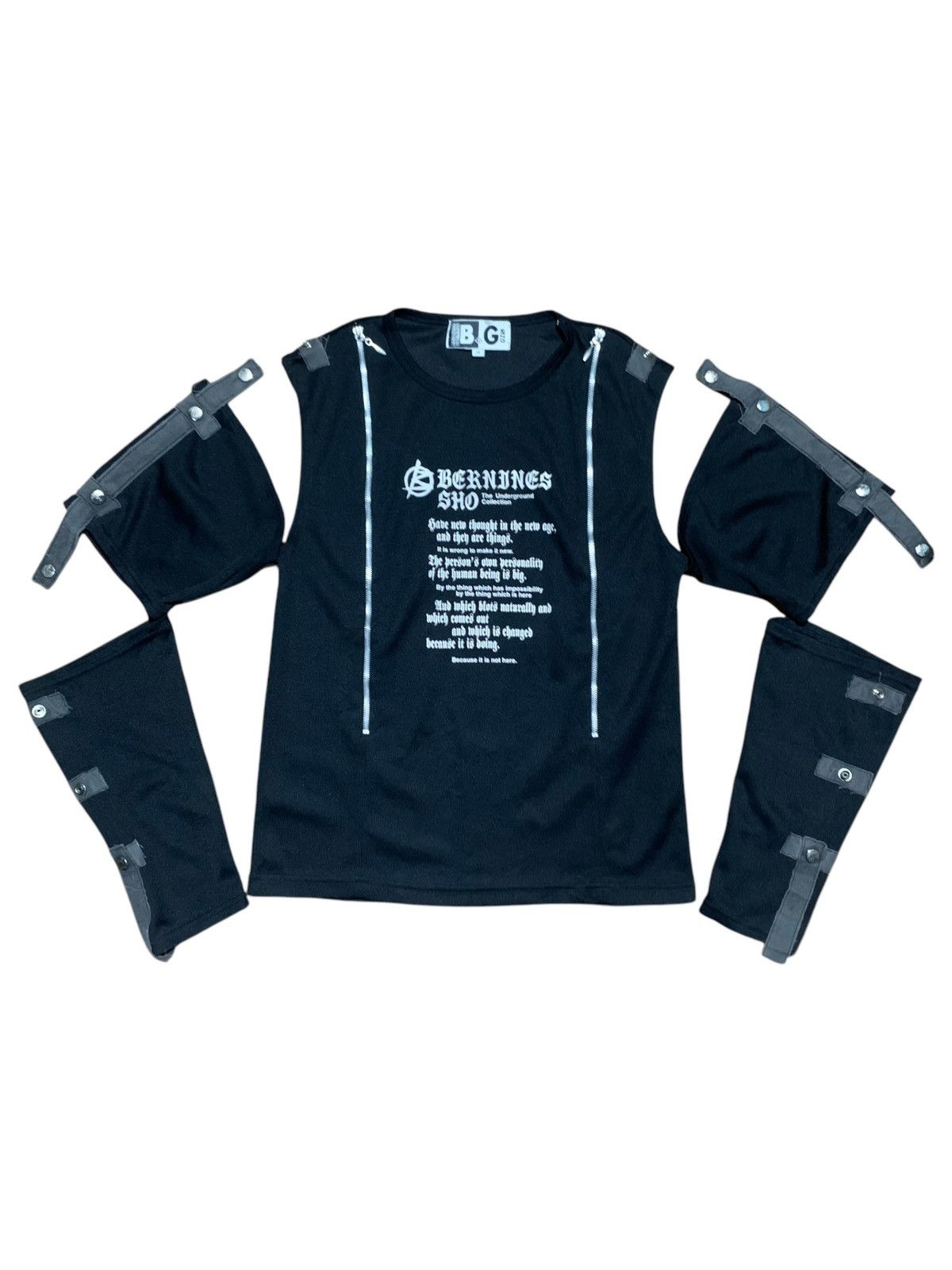 Hysteric Glamour 2000s Bernings Sho bondage convertible longsleeve punk poem Size US M / EU 48-50 / 2 - 2 Thumbnail