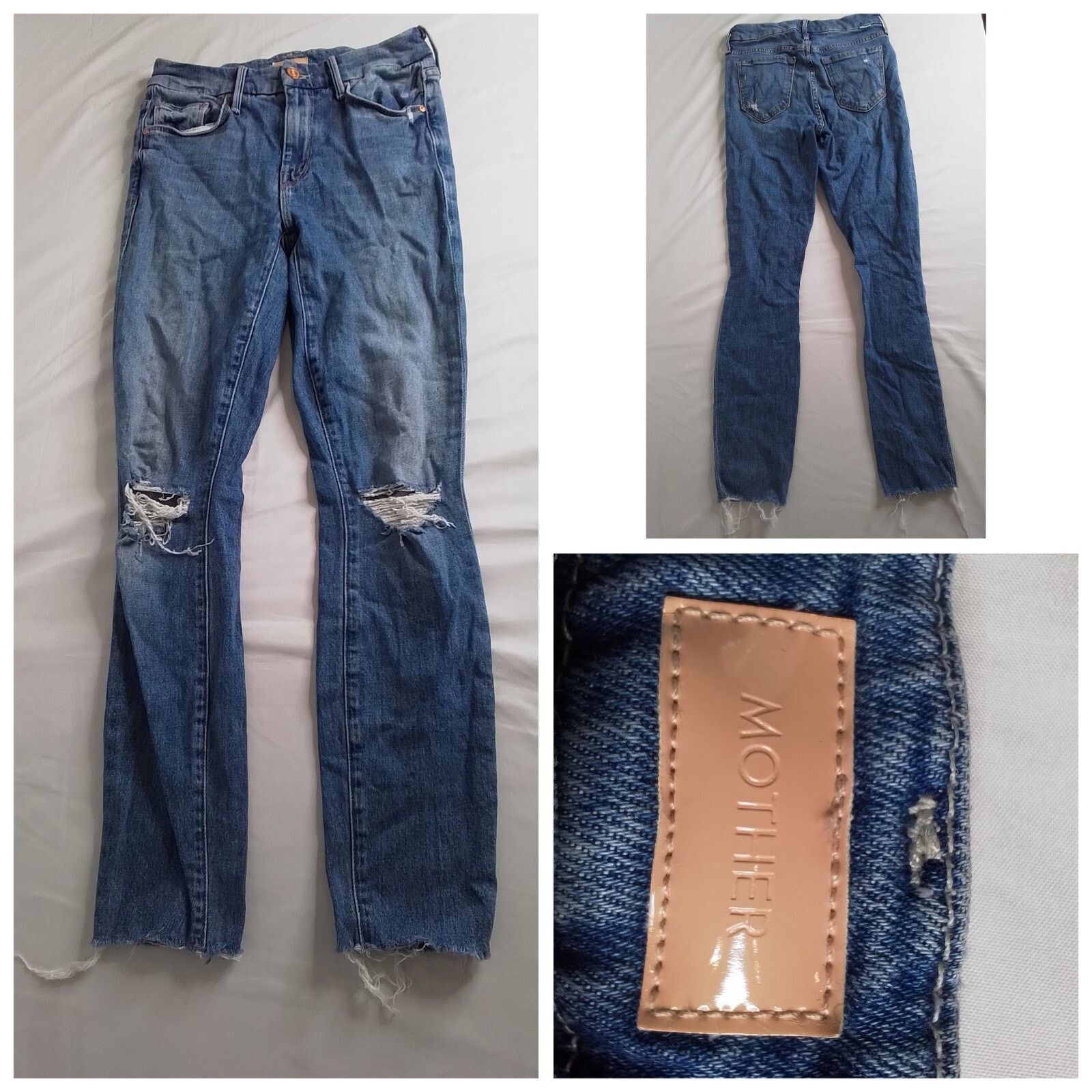 MOTHER Mother Jeans Women's 24 The Looker Ankle Fray Size 24" / US 00 / IT 34 - 1 Thumbnail