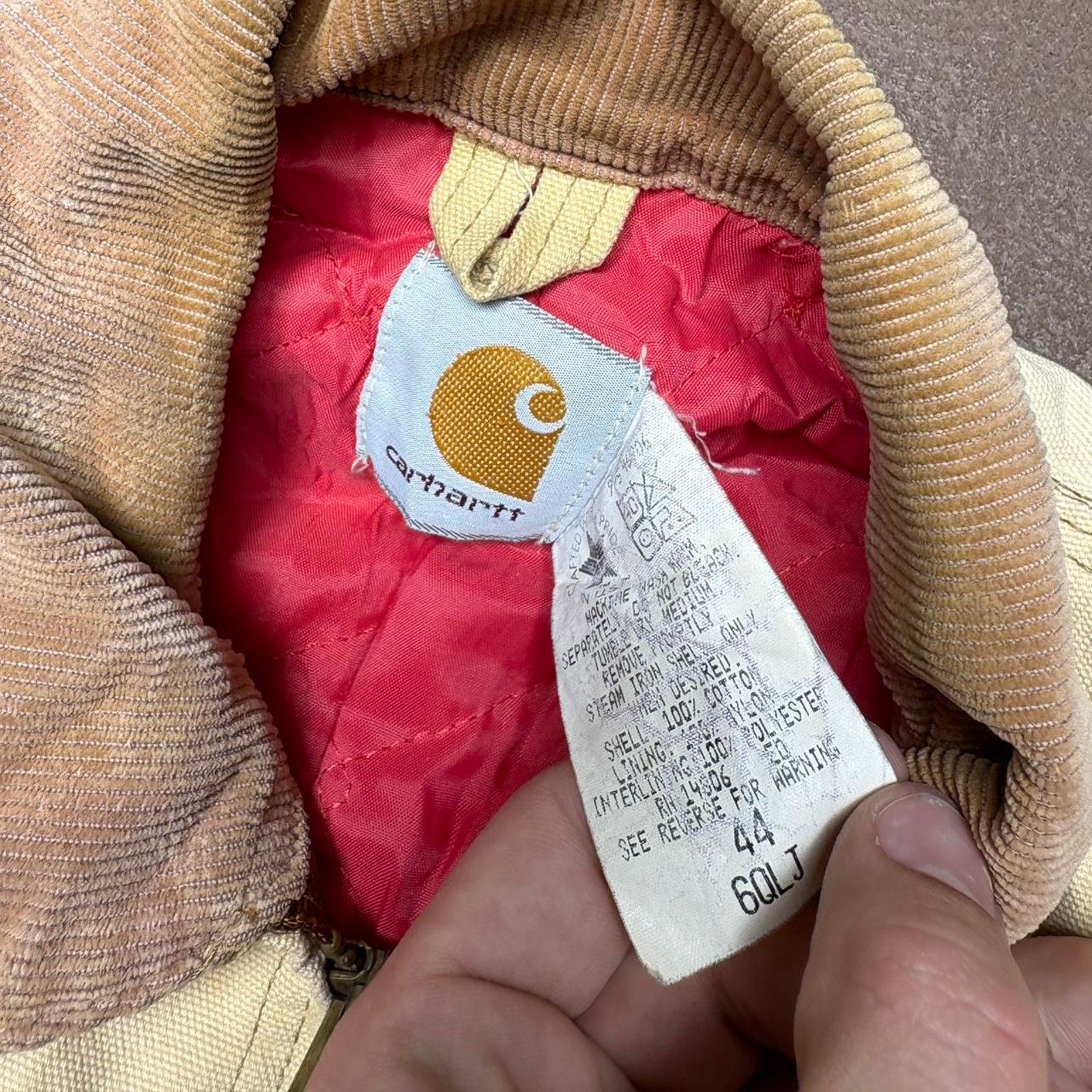 Carhartt Vintage Cream Carhartt 6QLJ Detroit Jacket Size US L / EU 52-54 / 3 - 3 Thumbnail