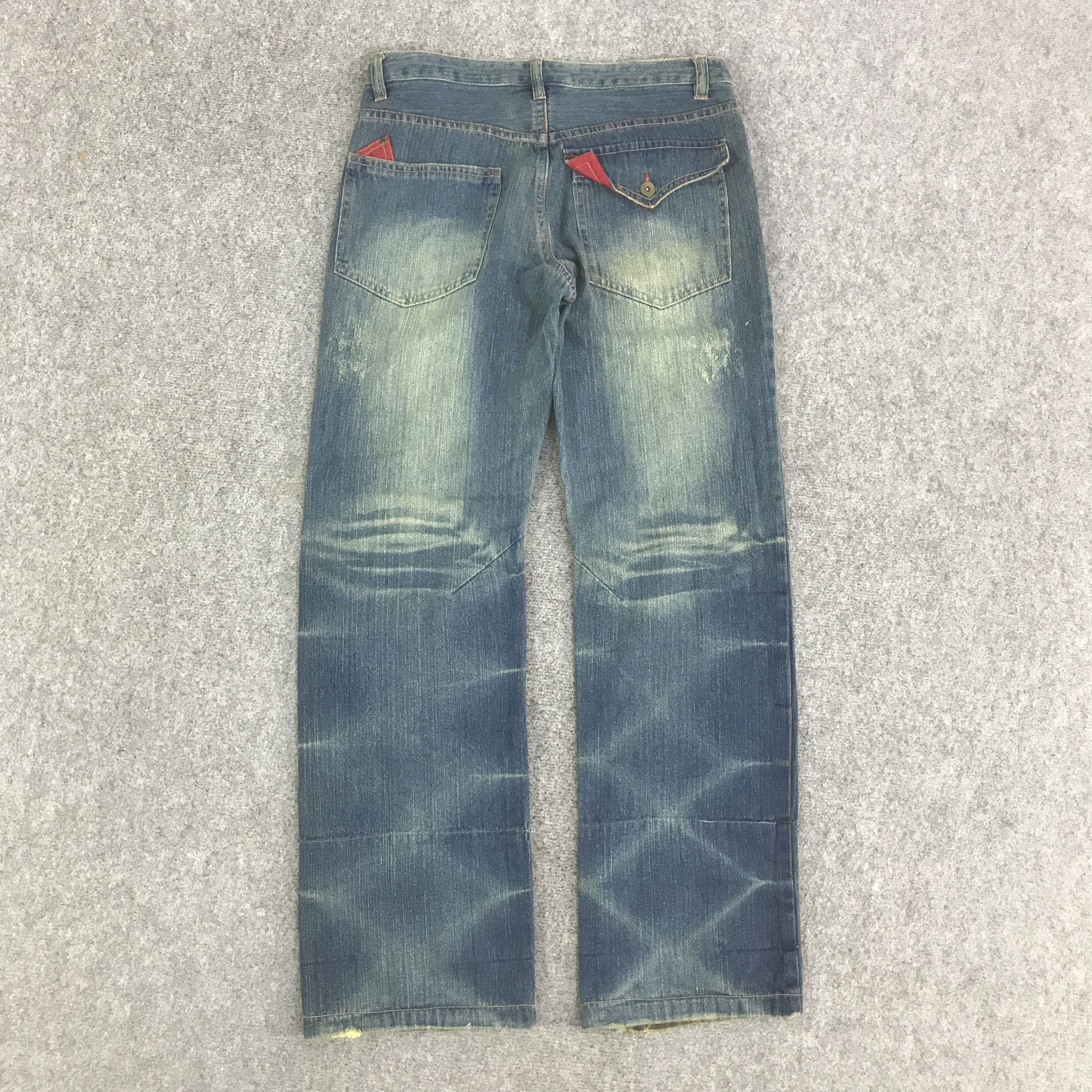 Japanese Brand GUMU BAGGY DENIM PANTS K133B10 Size US 33 - 4 Thumbnail