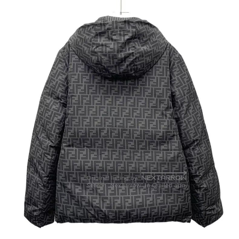 Fendi Fendi Contrast Color Logo Fleur-de-lis Print Hooded Zip-Up Size US M / EU 48-50 / 2 - 2 Thumbnail
