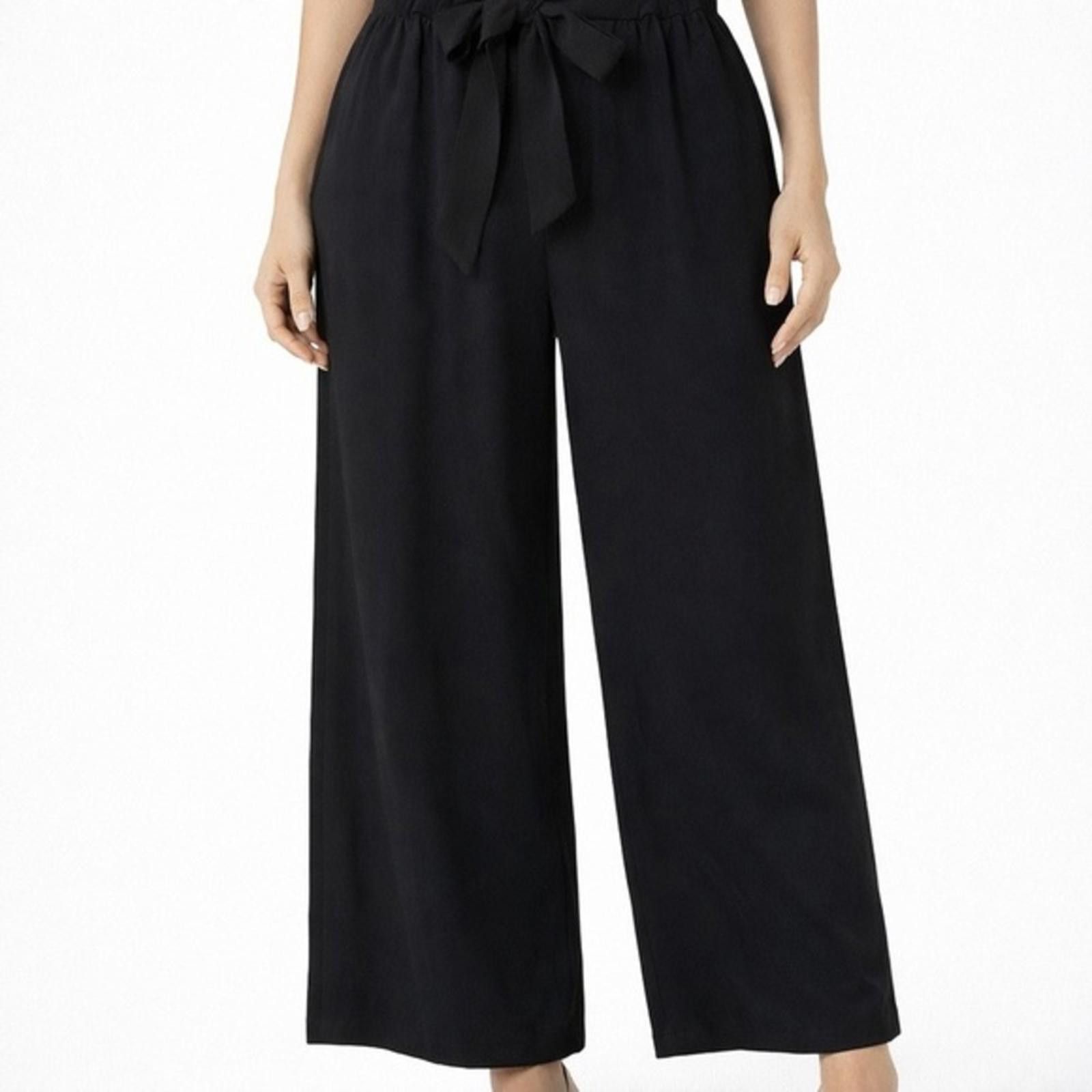 Lil Wayne Wayf Black Medium Pants Paper Bag Gaucho Wide Leg NWOT Size 32" / US 10 / IT 46 - 1 Thumbnail