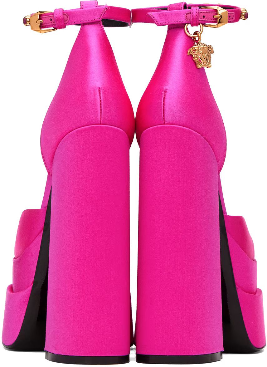 Versace o1s22i1n1024 Medusa Aevitas Double Platform Pumps Size US 7 / IT 37 - 2 Thumbnail