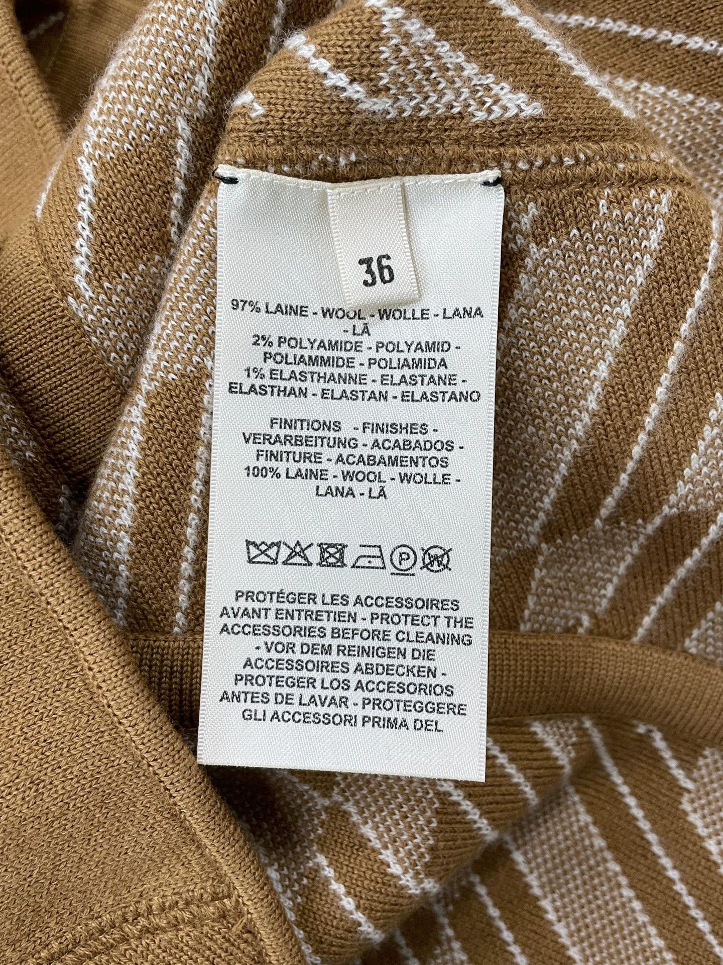 Hermes Hermes Gold Brown 2-Sided Wool Jacket FR36 Size XS / US 0-2 / IT 36-38 - 4 Thumbnail