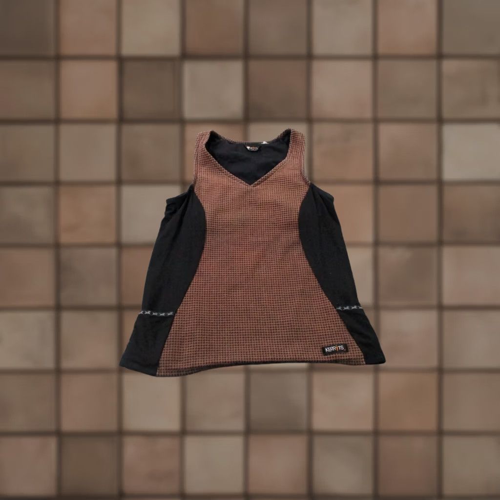 Vintage Kerrits Vest Women S Houndstooth Fleece Outdoor Hiking Equestrian Jacket Sweater Size S / US 4 / IT 40 - 1 Thumbnail