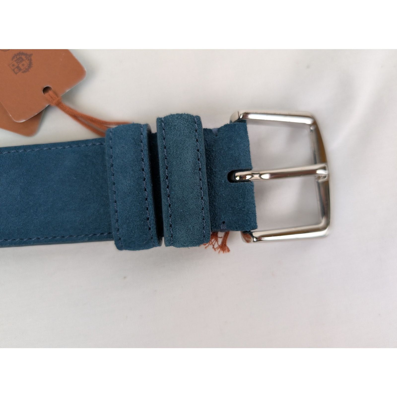 Loro Piana o1rshd1 Size: 80 / Men's 100% Suede Calf Split Belt in Green Size 32 - 10 Thumbnail