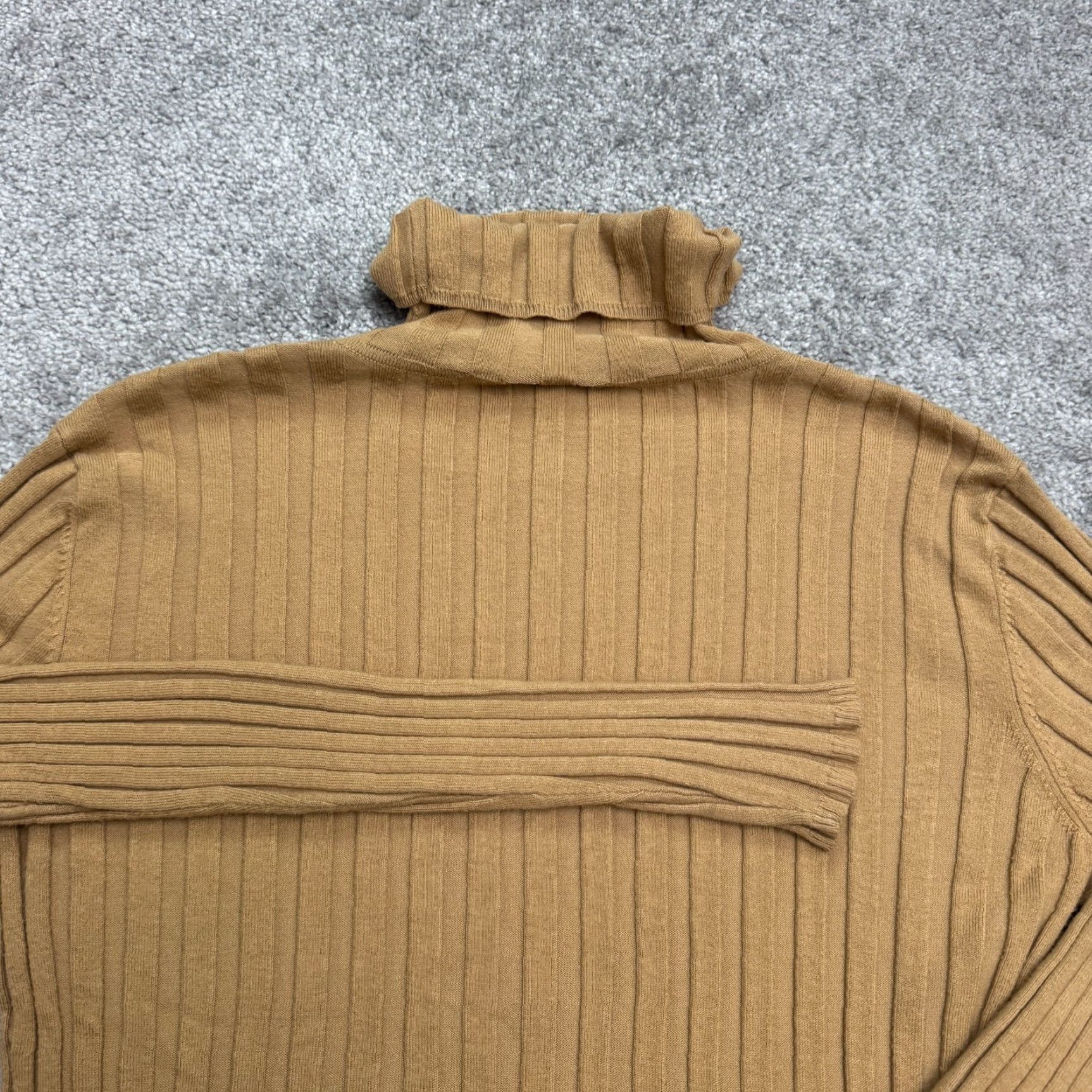Talbots Talbots Knit Turtleneck Sweater Women M Camel Brown Ribbed Pullover Solid 90s Autumn Winter Mens Womens Size M / US 6-8 / IT 42-44 - 4 Thumbnail