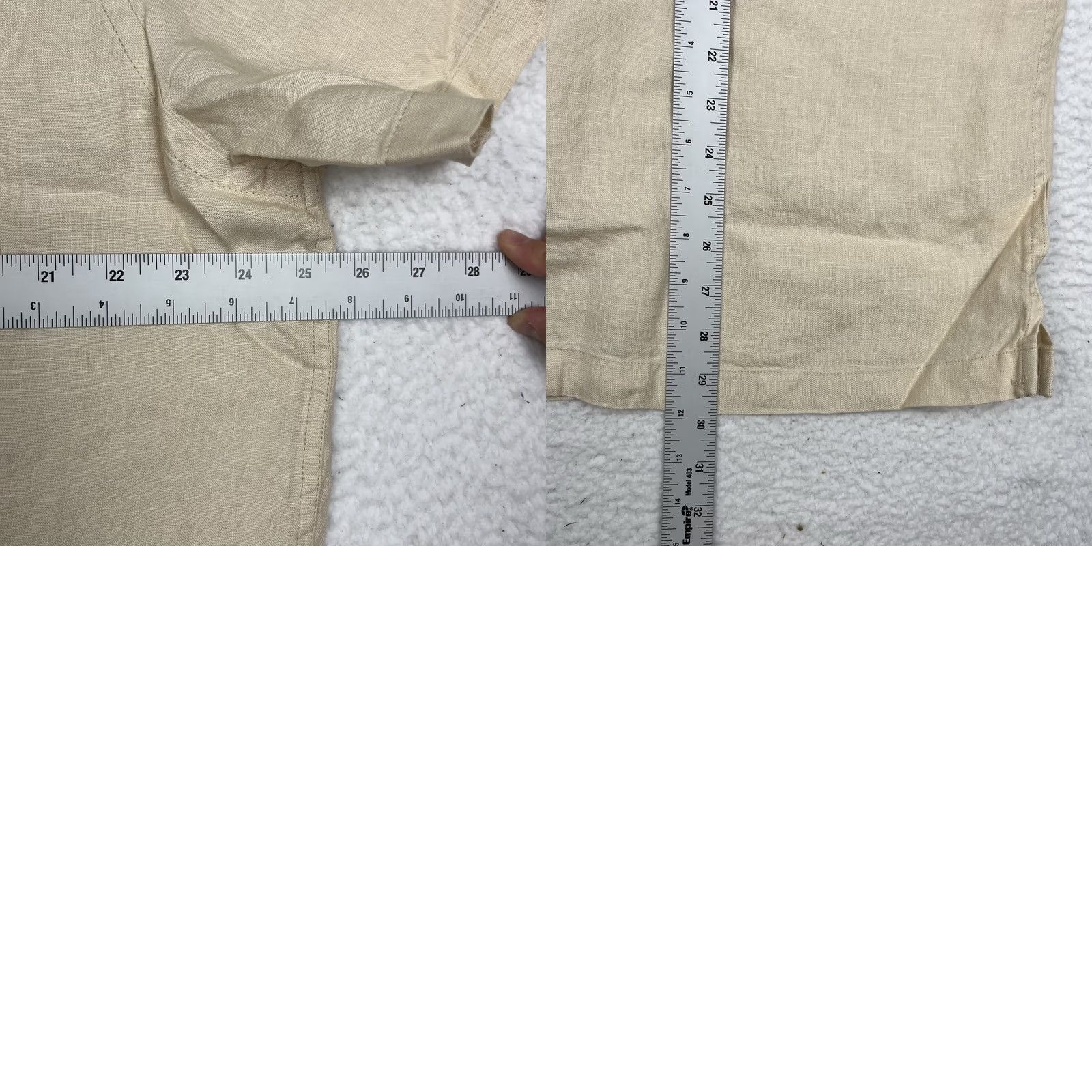 Todd Snyder Todd Snyder Shirt Mens 2XL Beige Linen Panama Sand Dollar Baird McNutt Camp Collar Button Size US XXL / EU 58 / 5 - 8 Thumbnail