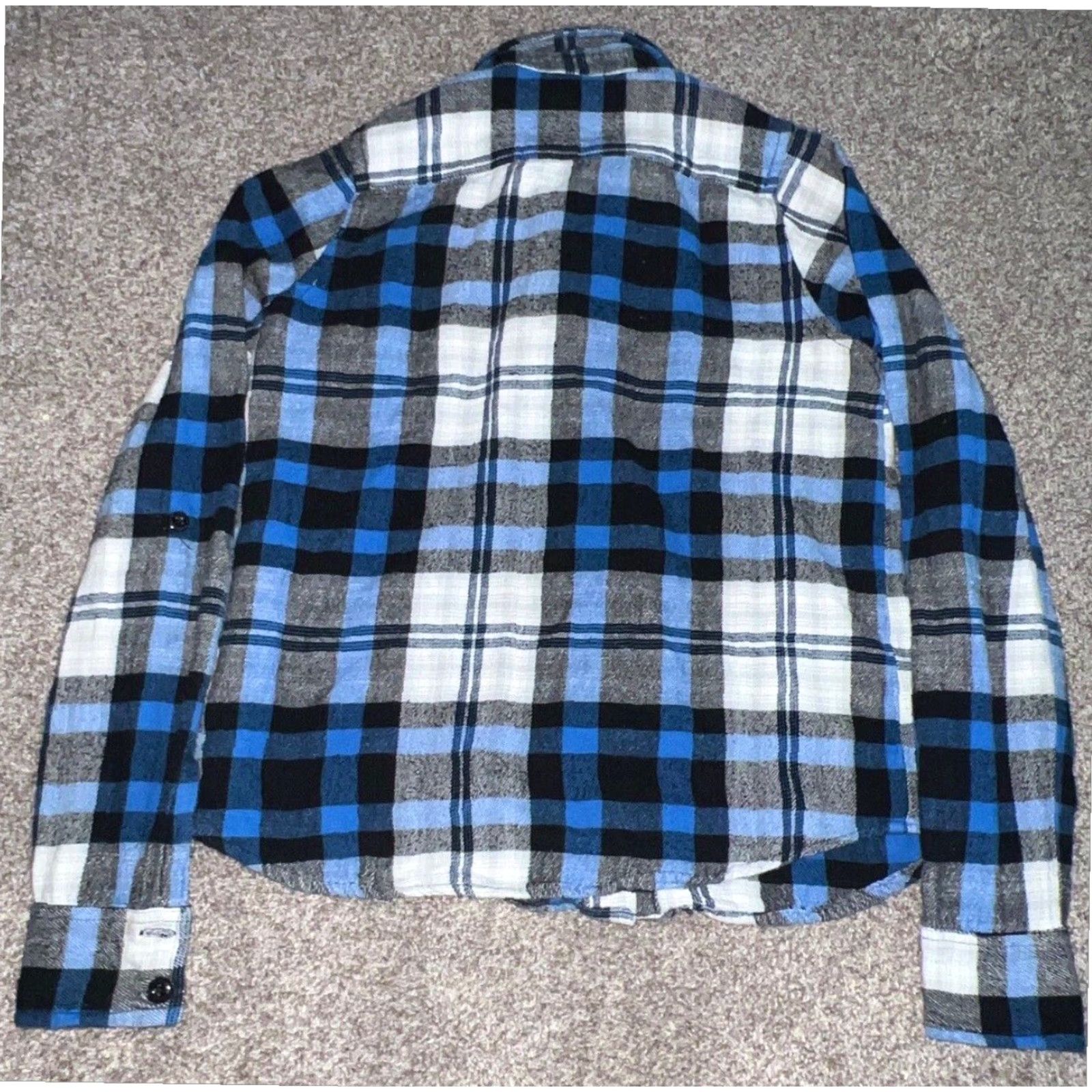 Vintage VINTAGE Stussy Blue Plaid Button-Up Shirt Womens Size M London Size M / US 6-8 / IT 42-44 - 4 Thumbnail