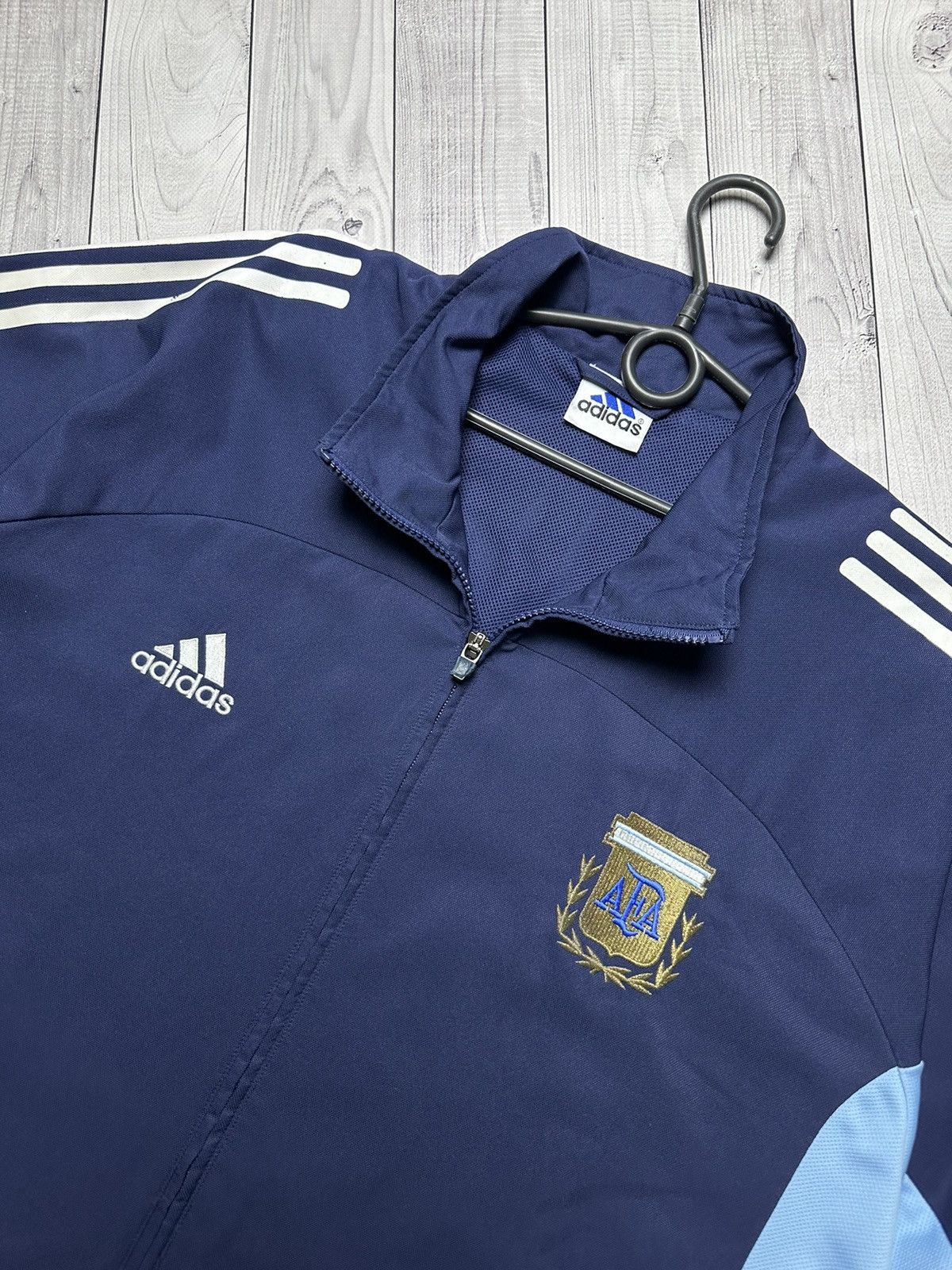Vintage Vintage adidas Argentina soccer jacket size XL Size US XL / EU 56 / 4 - 4 Thumbnail