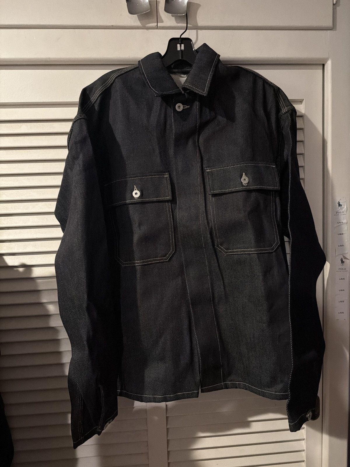 Yeezy Yeezy Season 6 Shearling Lined Canvas Jacket Glacier | Grailed