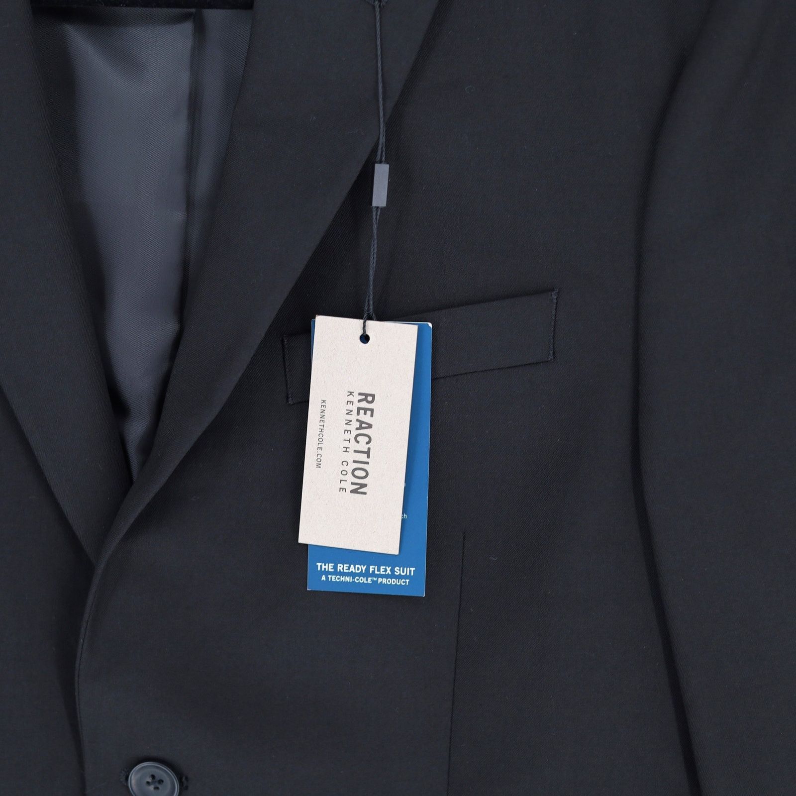 Kenneth Cole Kenneth Cole Reaction Men's Black Slim Fit Blazer Size 40S Size 40S - 4 Thumbnail
