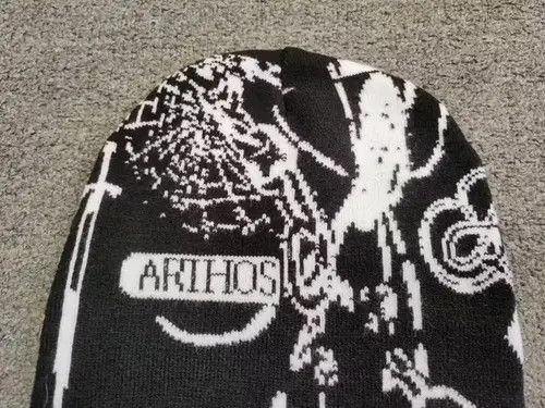 Other Spider Web Sword Graphic No Cuff Beanie Hat Black Size ONE SIZE - 2 Thumbnail