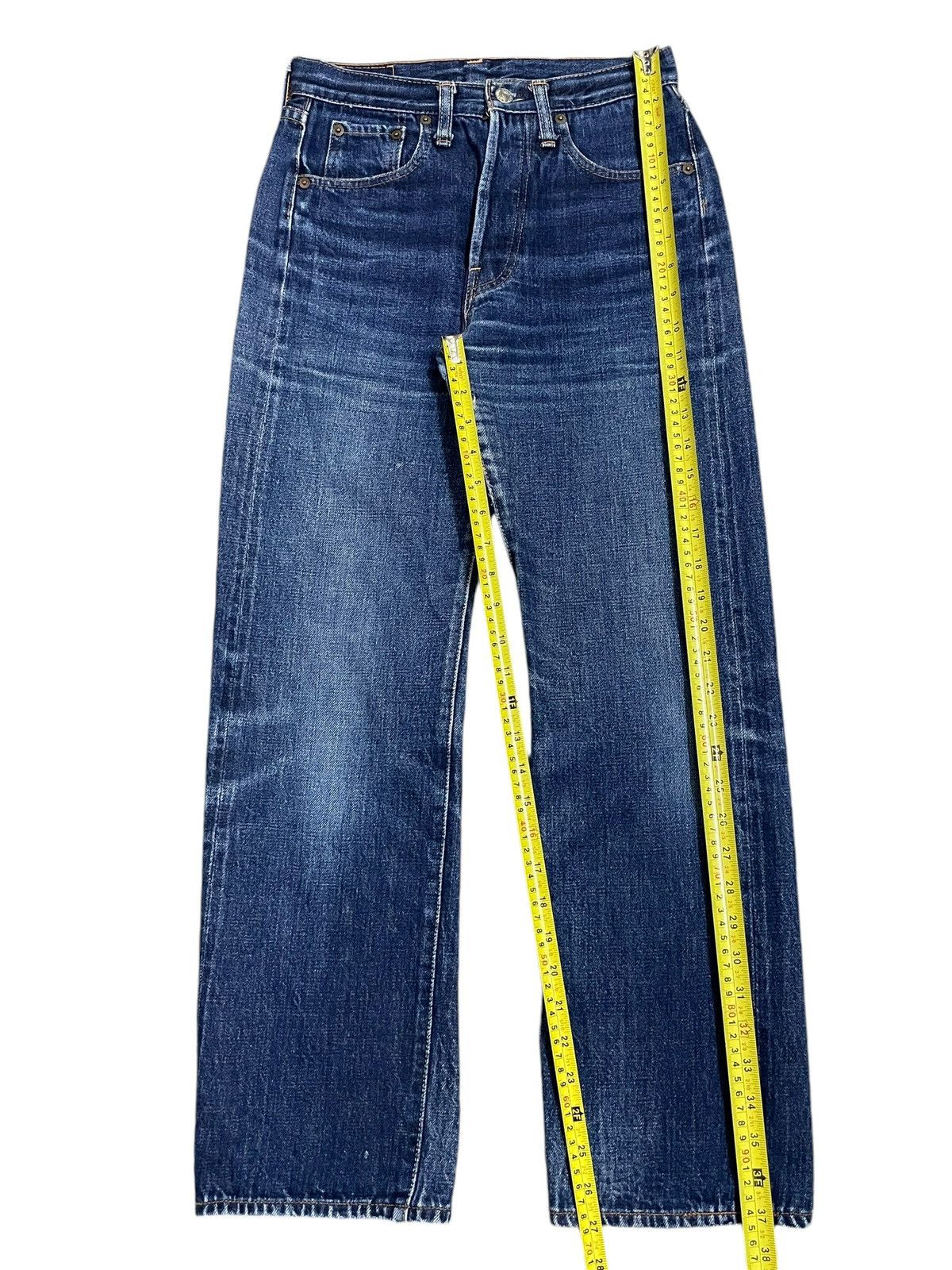 Denime Vintage Denime Japan Selvedge Button Fly Blue Wash Jeans Size US 27 - 21 Thumbnail