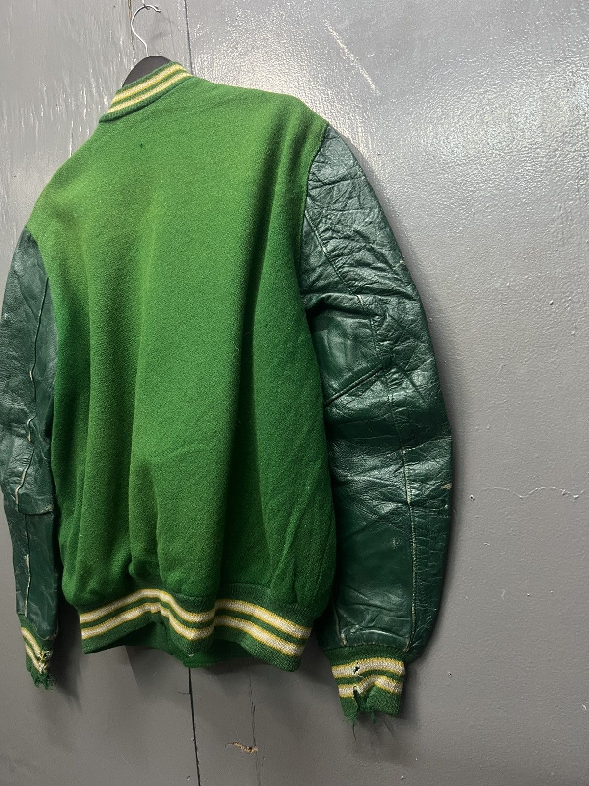 Vintage Vintage Delong Sportwear Varsity Wool Leather Jacket Size US M / EU 48-50 / 2 - 5 Thumbnail