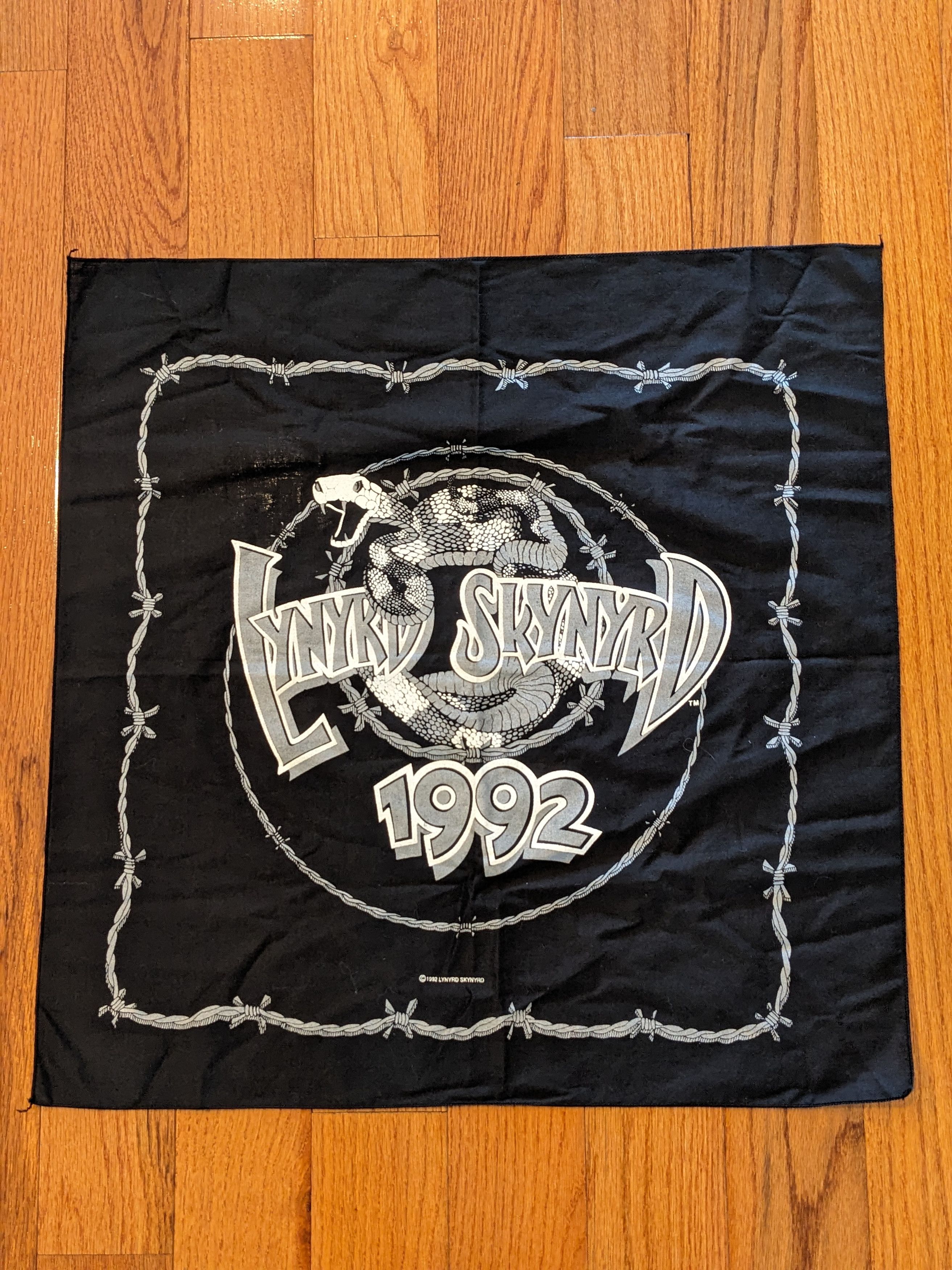 Other Vintage 1992 Lynyrd Skynrd Band Black Bandana Size ONE SIZE - 1 Thumbnail