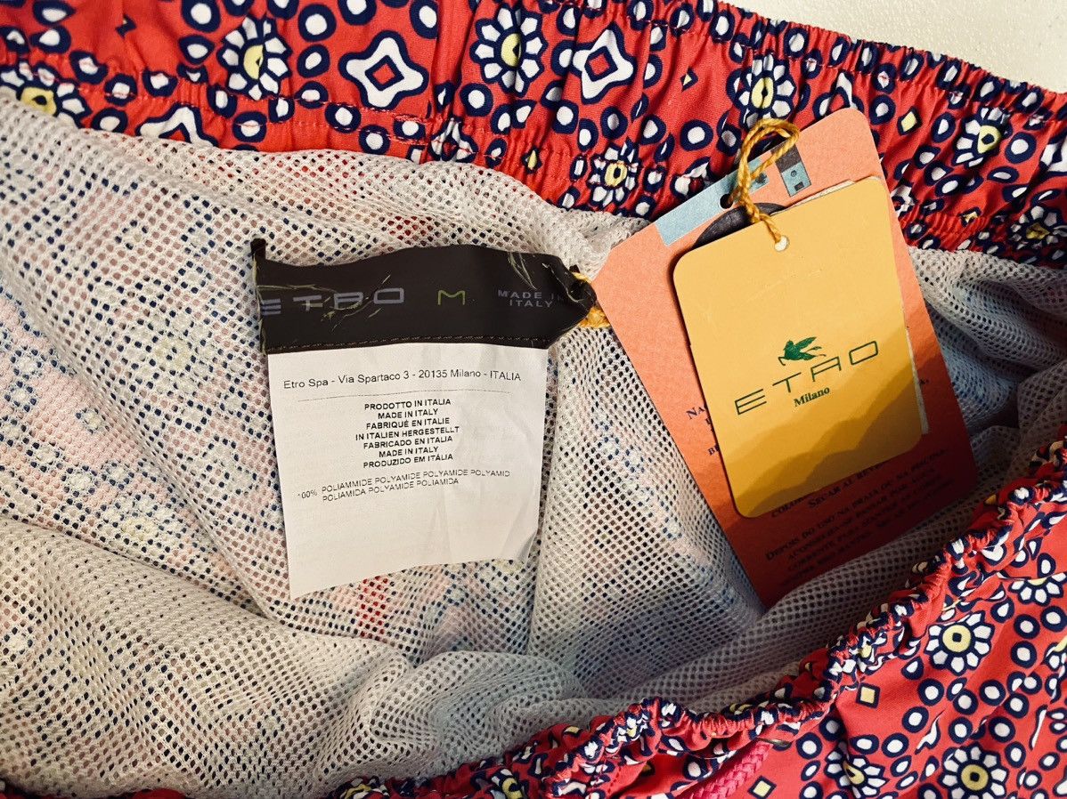 Etro Etro Milano 🇮🇹 Berry Casino Carpet Resort Swim Shorts Med NWT Size US 34 / EU 50 - 13 Thumbnail
