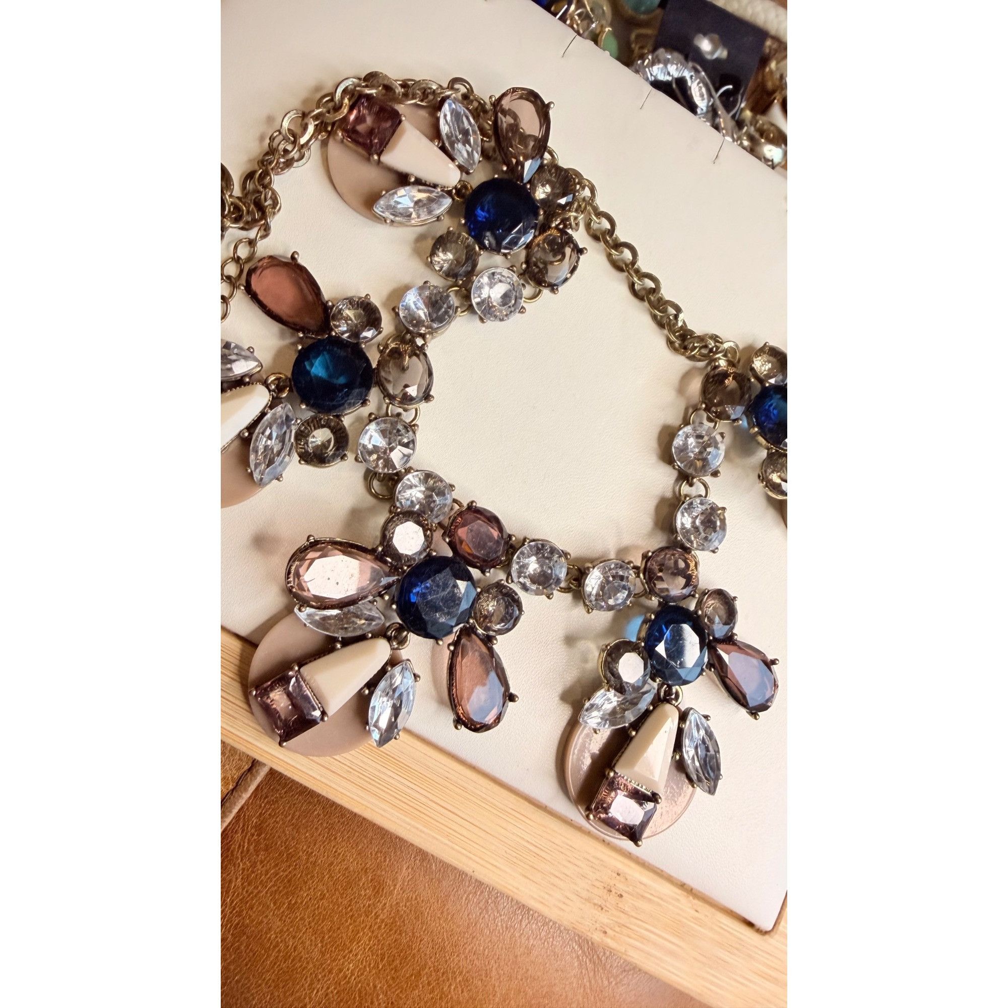 J.Crew J Crew Statement Necklace With Multicolor Gemstones & Gold-T Size ONE SIZE - 3 Thumbnail
