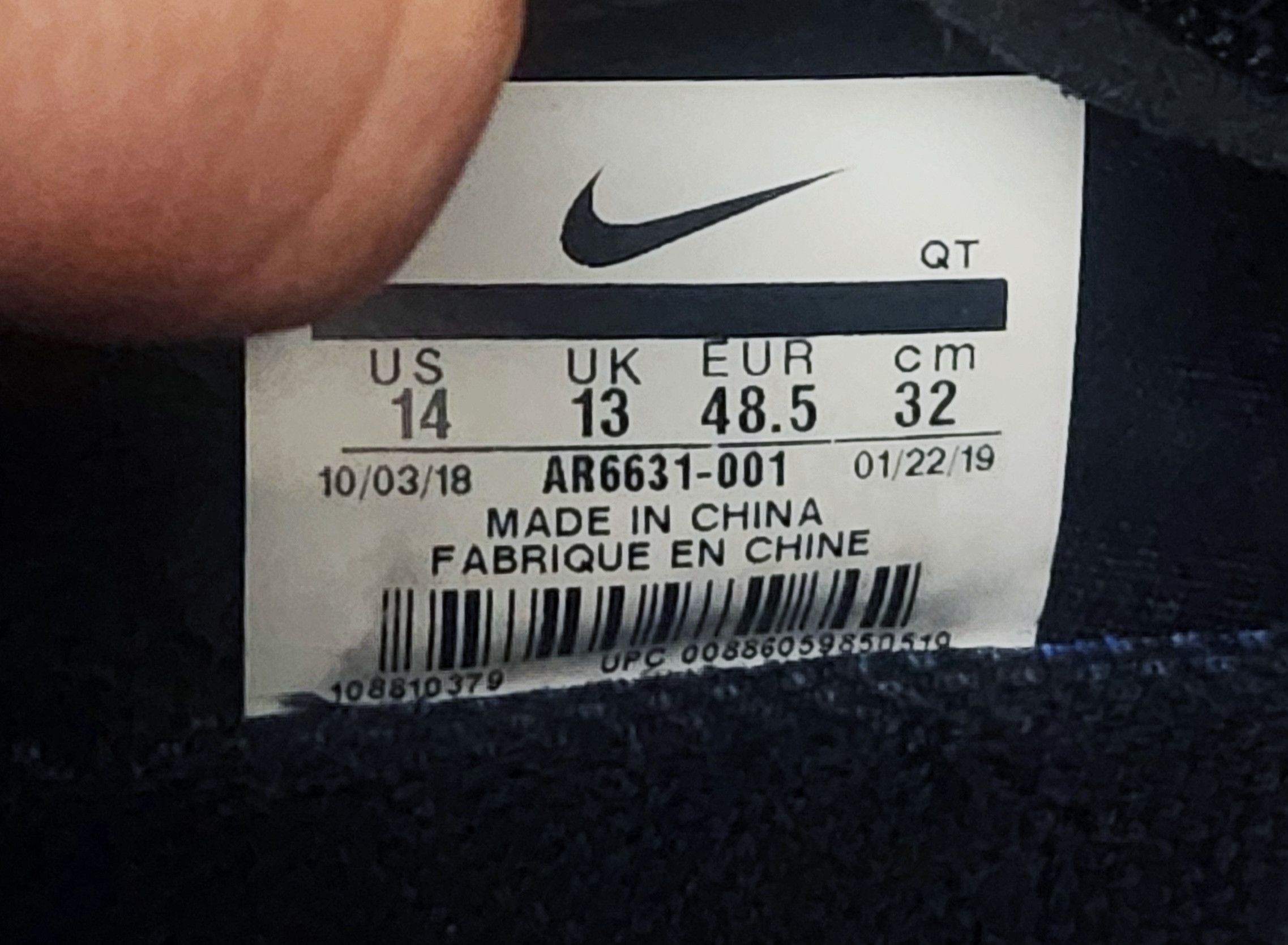 Nike Nike Vapormax 2019 size 14 Men's Sneakers AR6631-001 Size US 14 / EU 47 - 13 Thumbnail