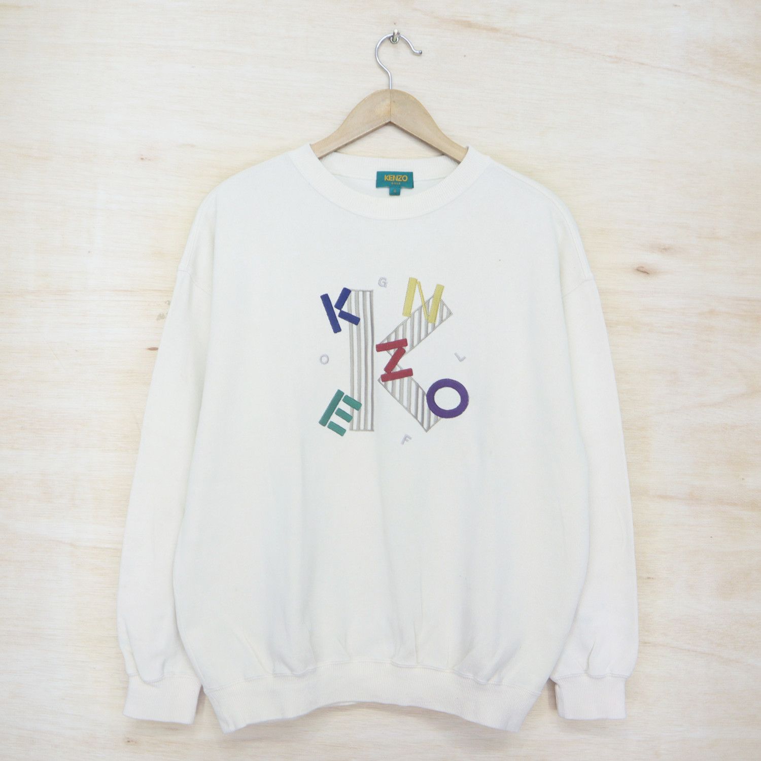 Kenzo Streetwear Vintage KENZO GOLF Big Logo Embroidered Sweater Sweatshirt Grailed