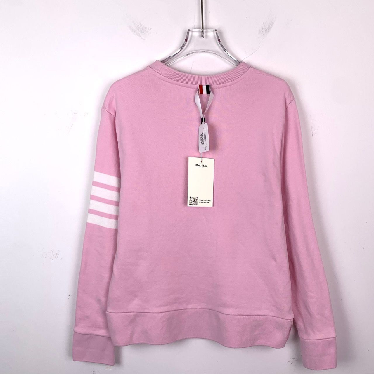 Thom Browne Thom Browne Womens Pink Cotton Pullover Sweatshirt With Four Size 36" / US 14 / IT 50 - 8 Thumbnail
