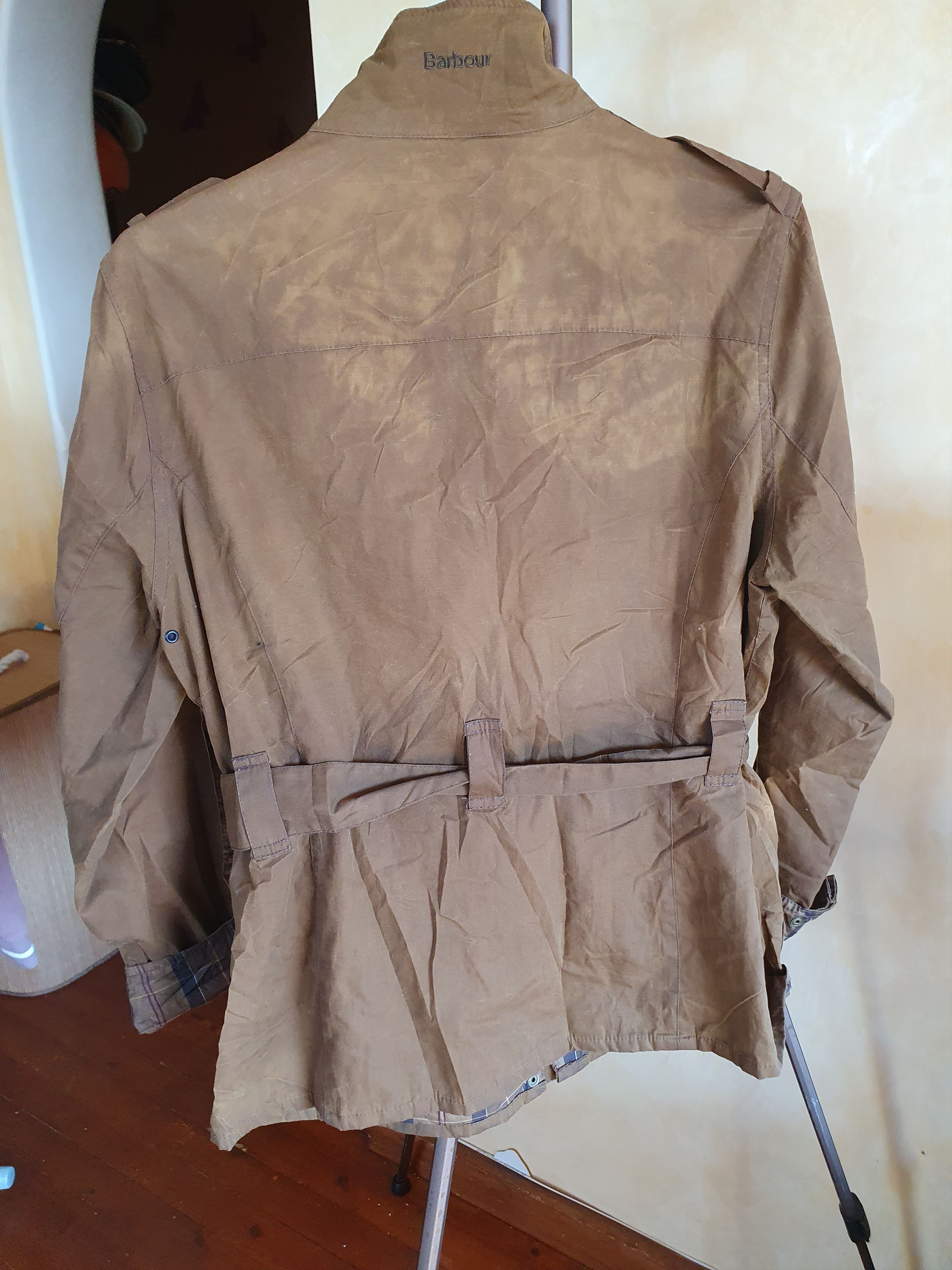 Barbour Barbour L77 Flyweight Wax Amelia Jacket Womens Belted Size L / US 10 / IT 46 - 2 Thumbnail