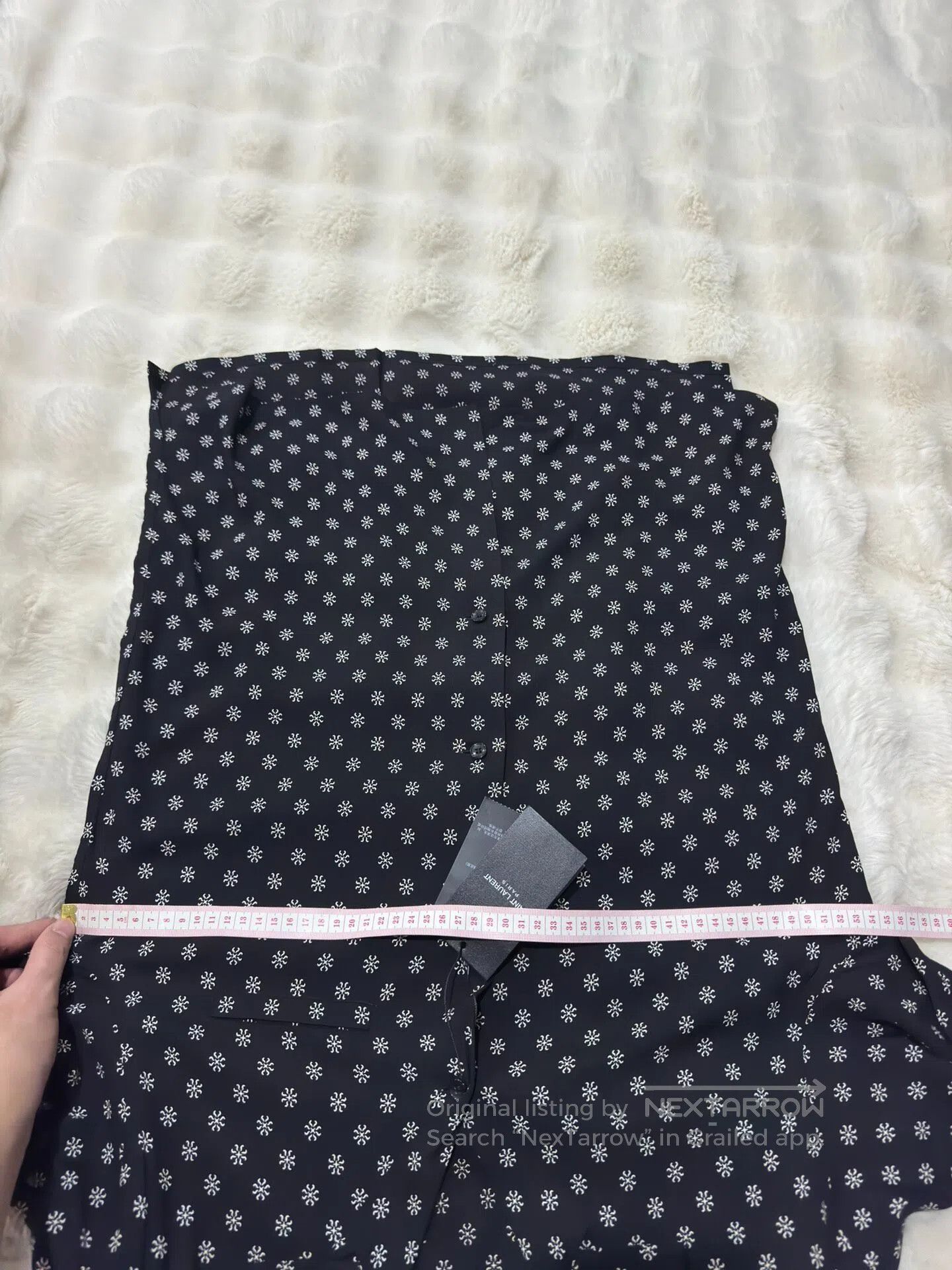 Saint Laurent Paris Saint Laurent Paris Snowflake Shark Collar Shirt| Size XS / US 0-2 / IT 36-38 - 9 Thumbnail