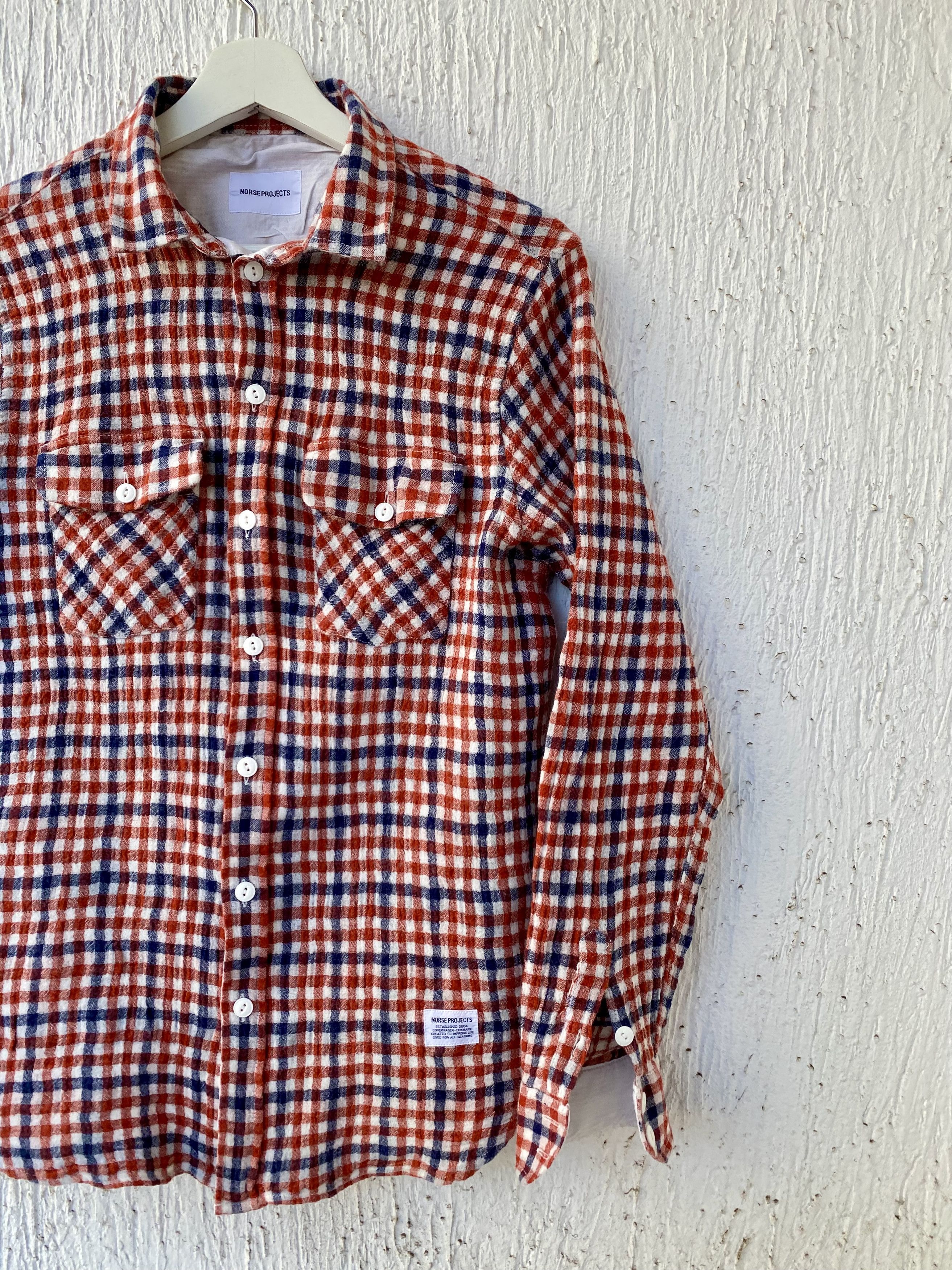 Norse Projects checked wool blend shirt Size US M / EU 48-50 / 2 - 2 Thumbnail