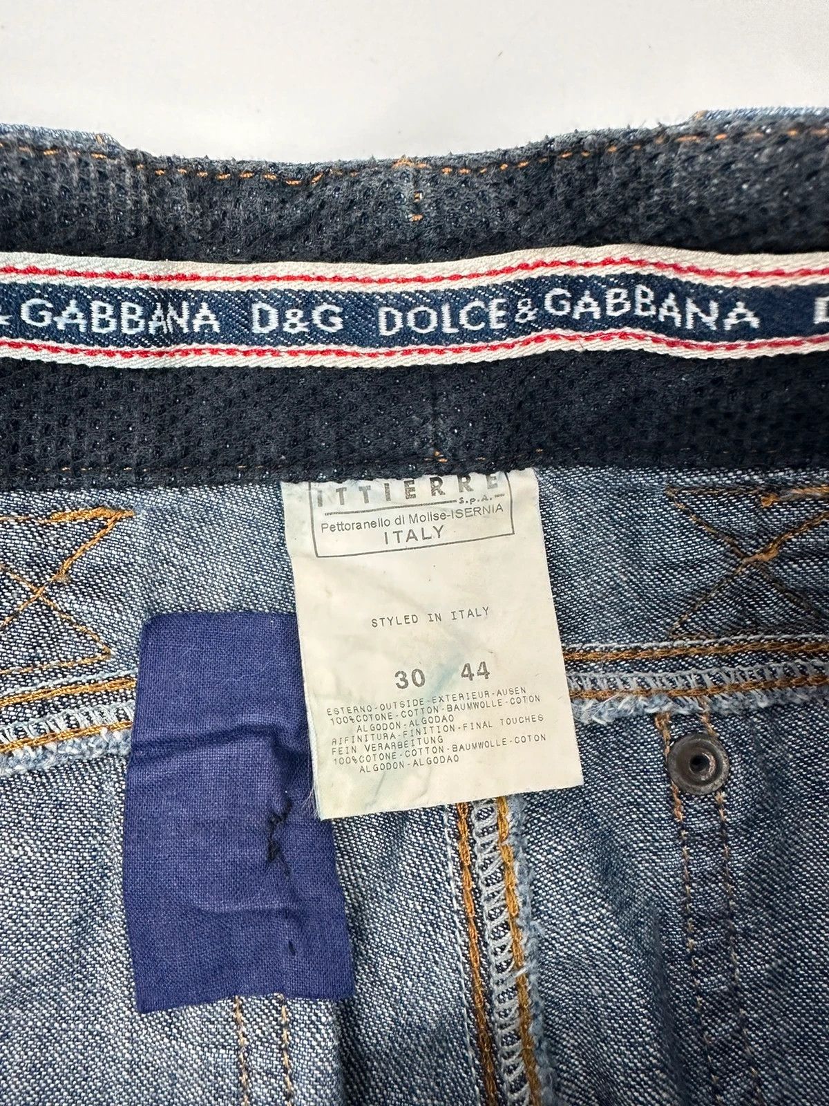Dolce & Gabbana Dolce Gabbana SS03 Extra Long Cargo Mesh Denim Pants Size US 30 / EU 46 - 11 Thumbnail