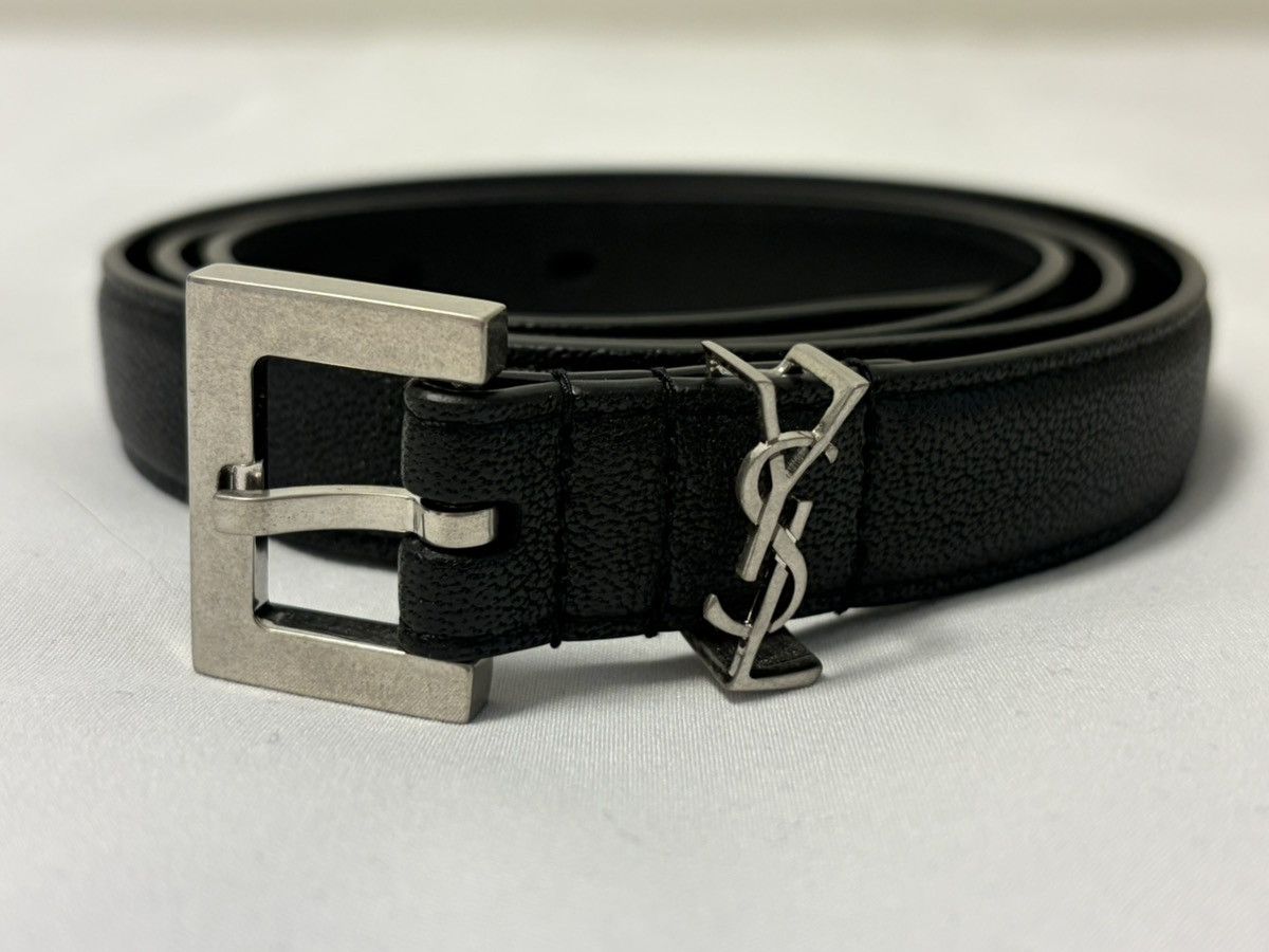 Saint Laurent Paris Saint Laurent Cassandre Belt Black Size 90 Near New Size ONE SIZE - 2 Thumbnail