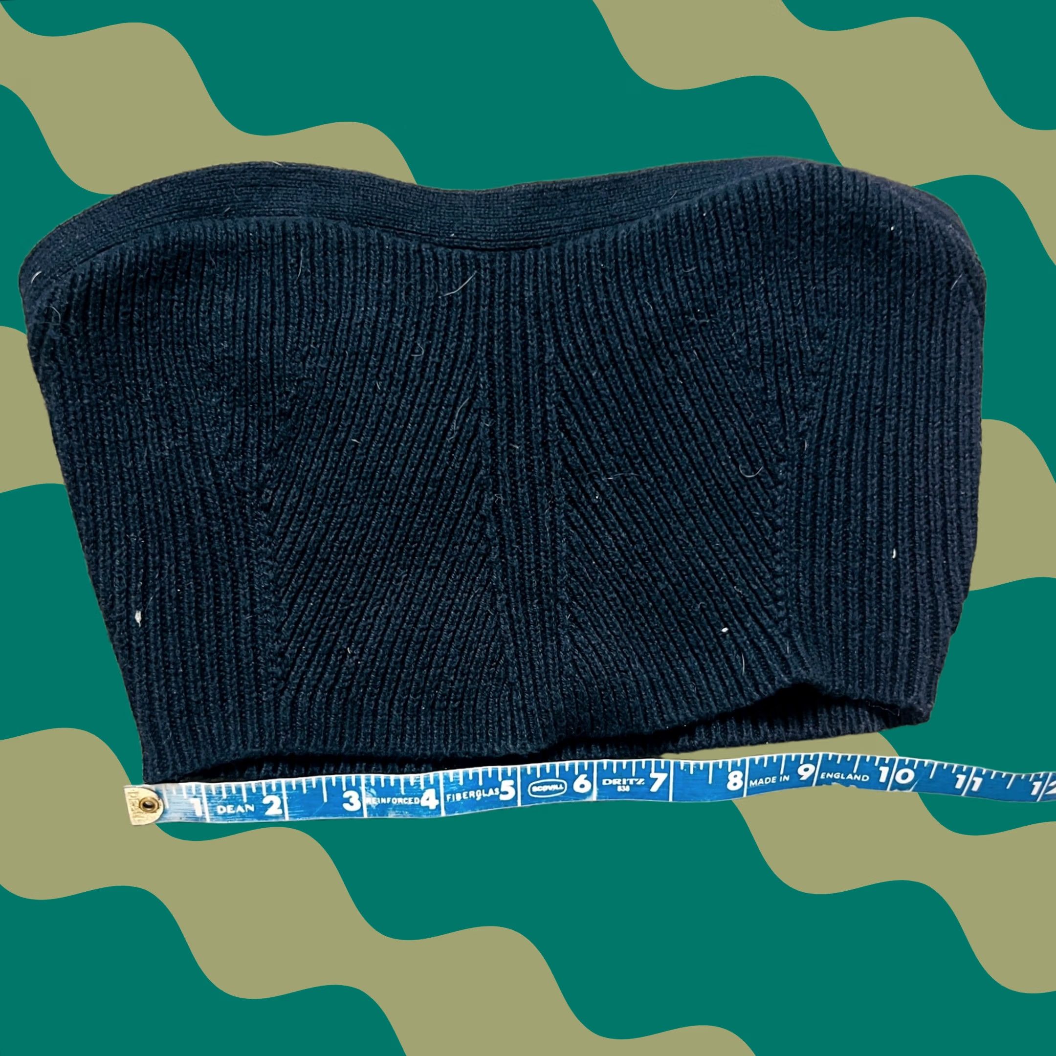 Vintage VINTAGE LA Hearts Black Knitted Tube Top Tank XS Women Summer Casual Boy or Girls? Size XS / US 0-2 / IT 36-38 - 1 Thumbnail
