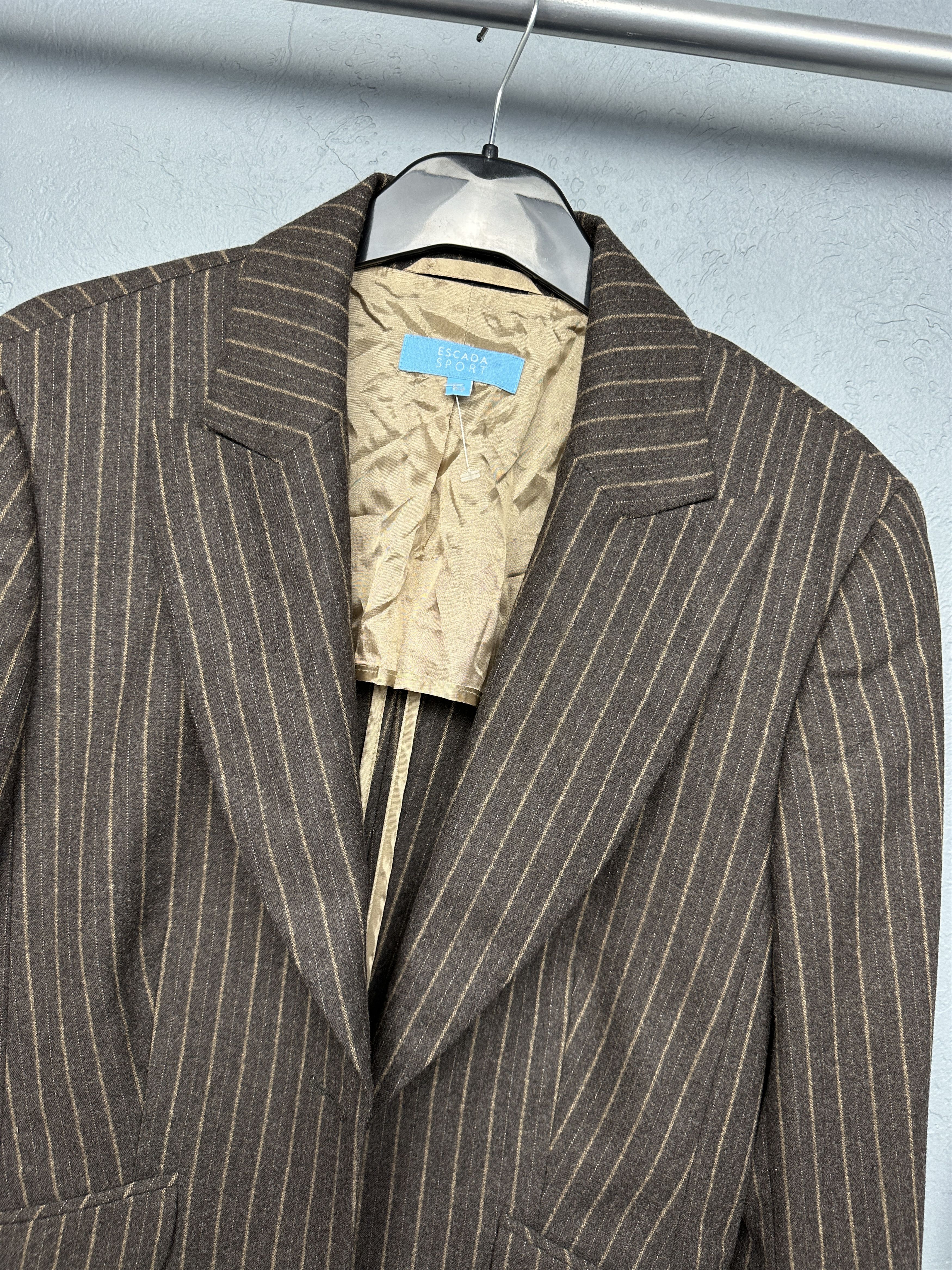 Escada Sport Escada Sport Womens Wool Striped Blazer Jacket Size S / US 4 / IT 40 - 2 Thumbnail