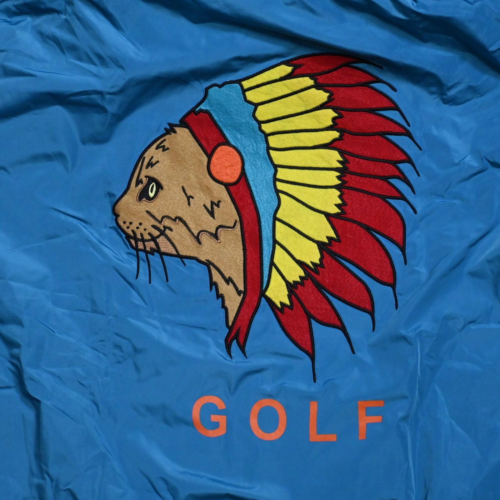 Golf Wang GOLFWANG Blue Native Cat Windbreaker Jacket Vintage Size XL Size US XL / EU 56 / 4 - 2 Thumbnail