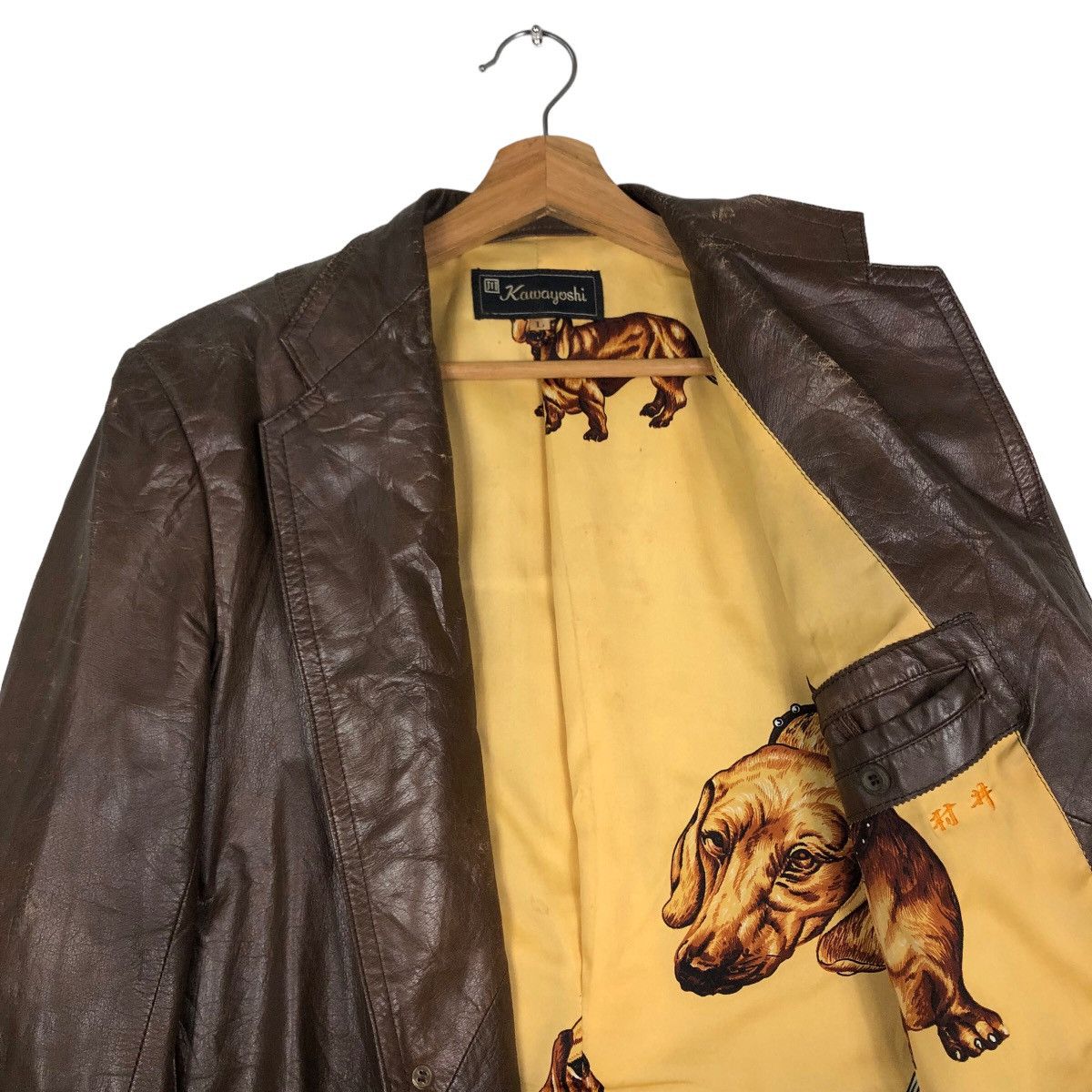 Japanese Brand 🔥Biker Leather Jacket Kawayoshi Japan Issey Miyake Size US L / EU 52-54 / 3 - 12 Thumbnail