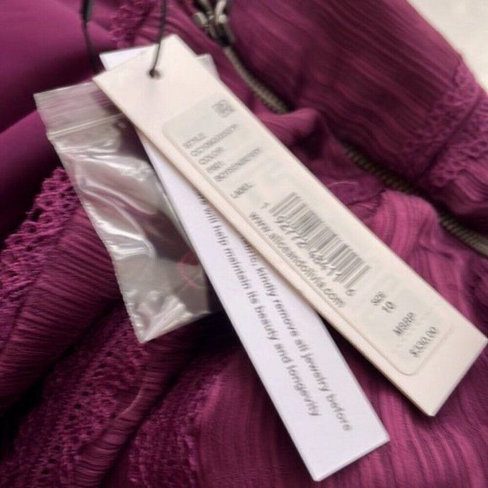 Alice + Olivia Alice + Olivia Genevieve Spaghetti Strap Dress Boysnberry Size M / US 6-8 / IT 42-44 - 10 Thumbnail