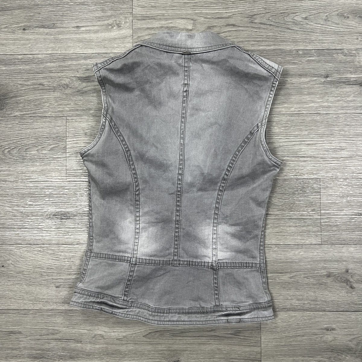 Harley Davidson Harley Davidson Grey Denim Moto Biker Vest Women’s Size XS Size XS / US 0-2 / IT 36-38 - 5 Thumbnail