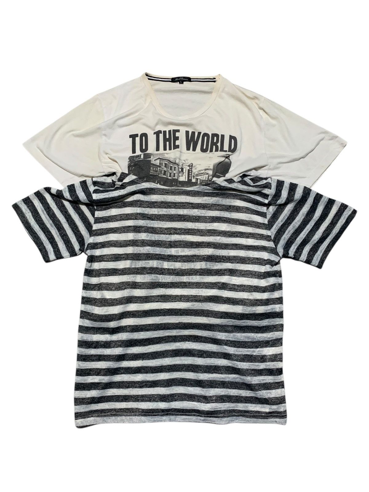 Japanese Brand 2000s Mind Games double layer poem to the world t shirt Size US M / EU 48-50 / 2 - 1 Thumbnail