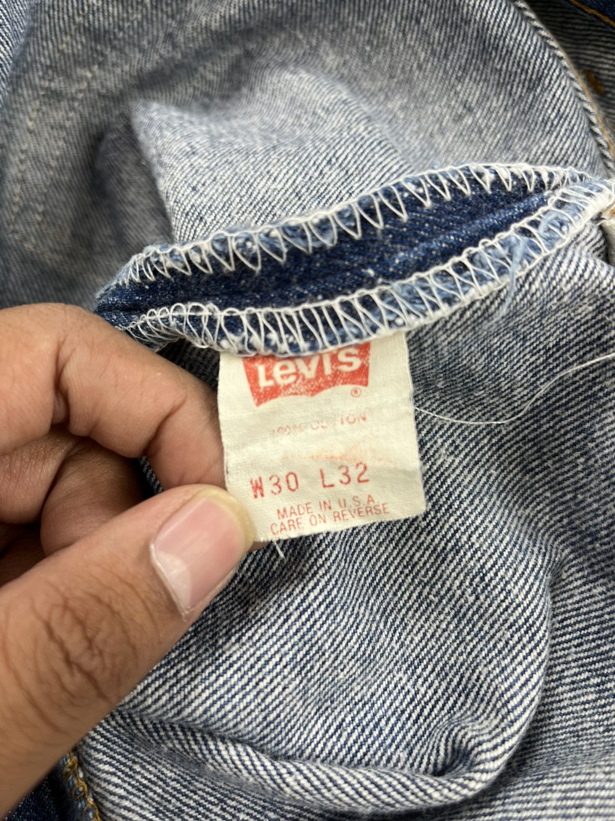 Levi's Vintage Clothing 🇺🇸1990s Vintage Levis 501XX 30x32 Straight Leg Blue Jeans Size US 29 - 12 Thumbnail