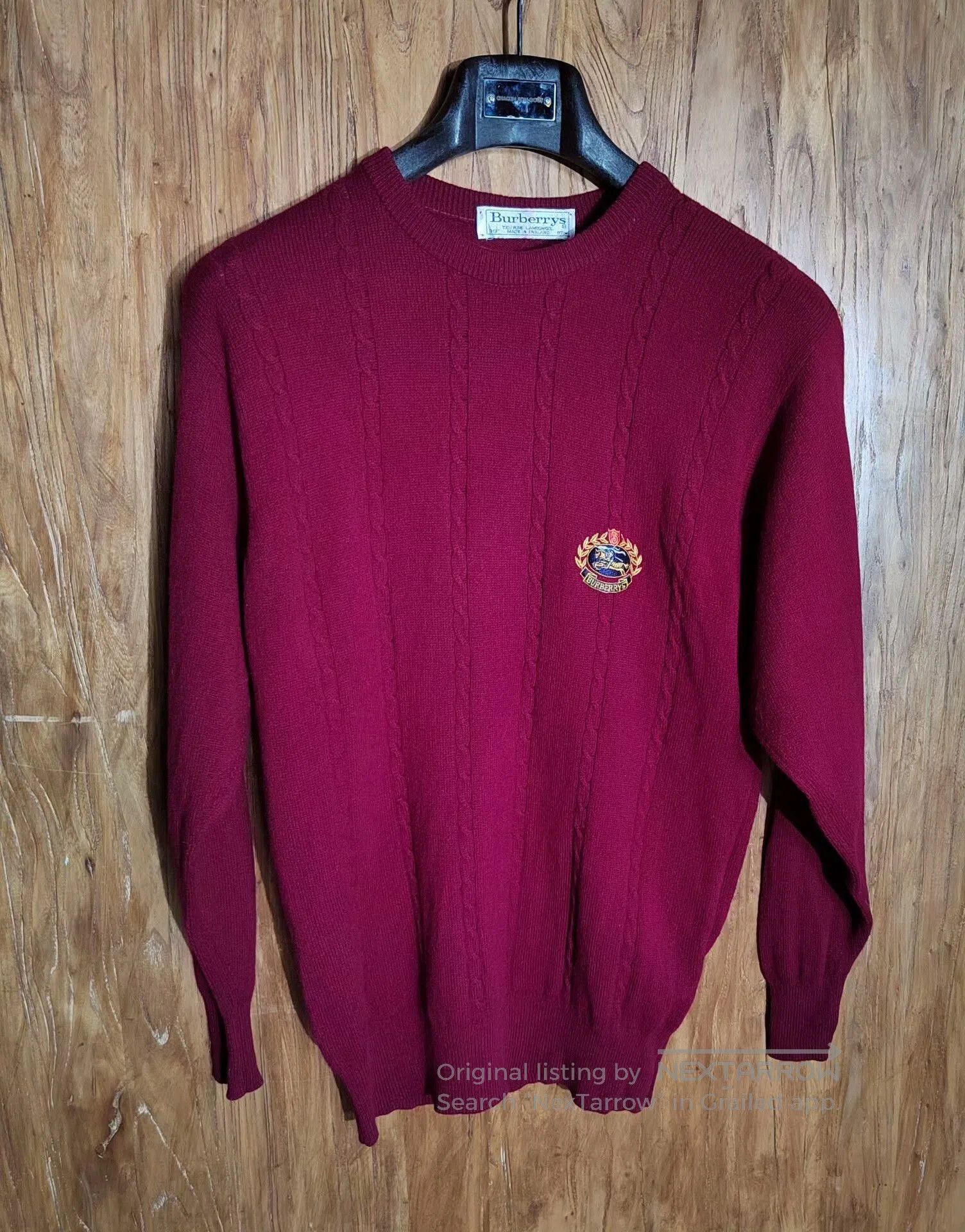 Burberry Burberry Red Wool Sweater for Men. Size US M / EU 48-50 / 2 - 1 Thumbnail