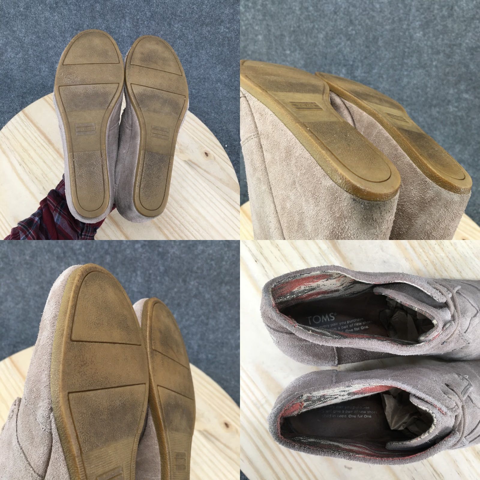 Toms TOMS Boots Womens 10 Desert Brown Lace Up Round Toe Comfort Wedge Heels 10006257 Size US 10 / IT 40 - 9 Thumbnail