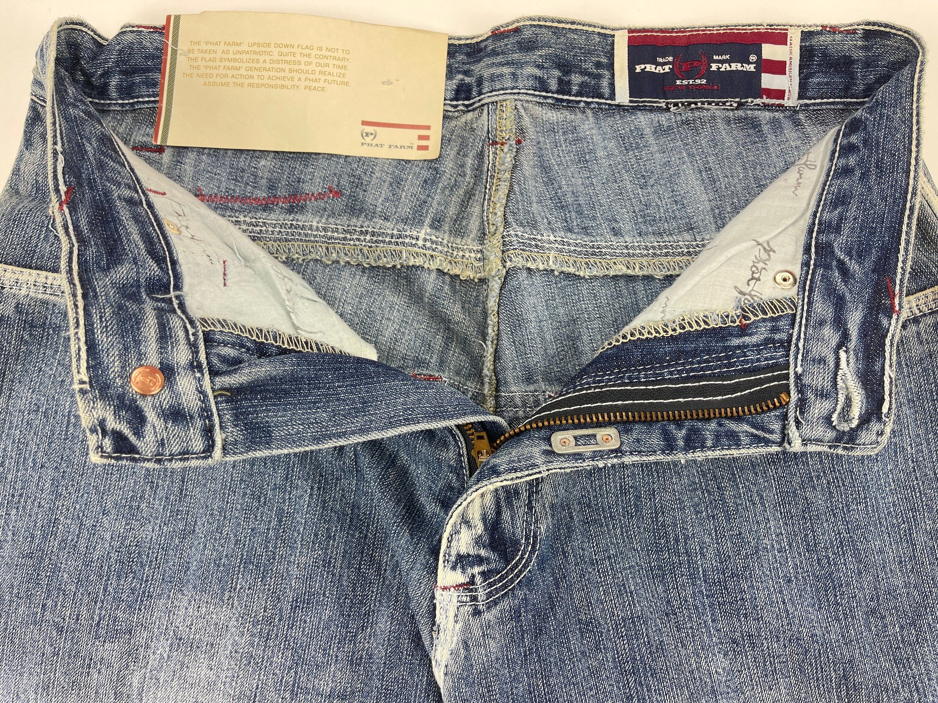 Phat Farm Phat Farm jeans, vintage, 90s hip hop, baggy jeans, 1990s 28 Size US 28 / EU 44 - 8 Thumbnail