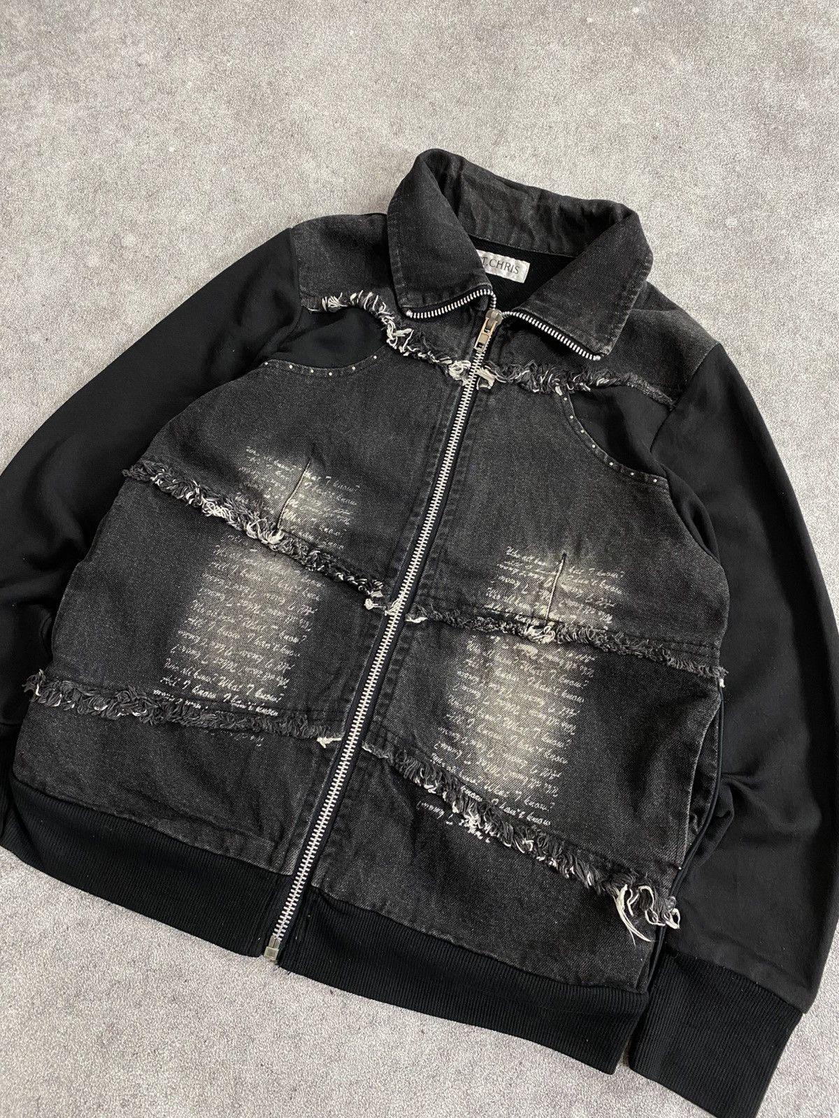 If Six Was Nine × Japanese Brand × Le Grande Bleu (L.G.B.) 2000s St Chris Poem Snowblack Boxy Jacket Size US M / EU 48-50 / 2 - 2 Thumbnail